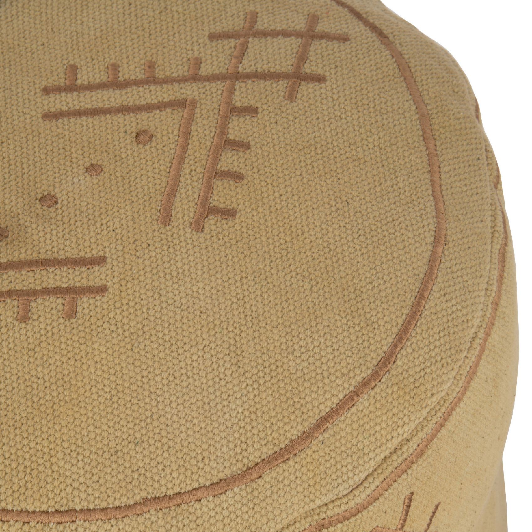 Pouf cylindre motifs ethniques en coton — vue 4
