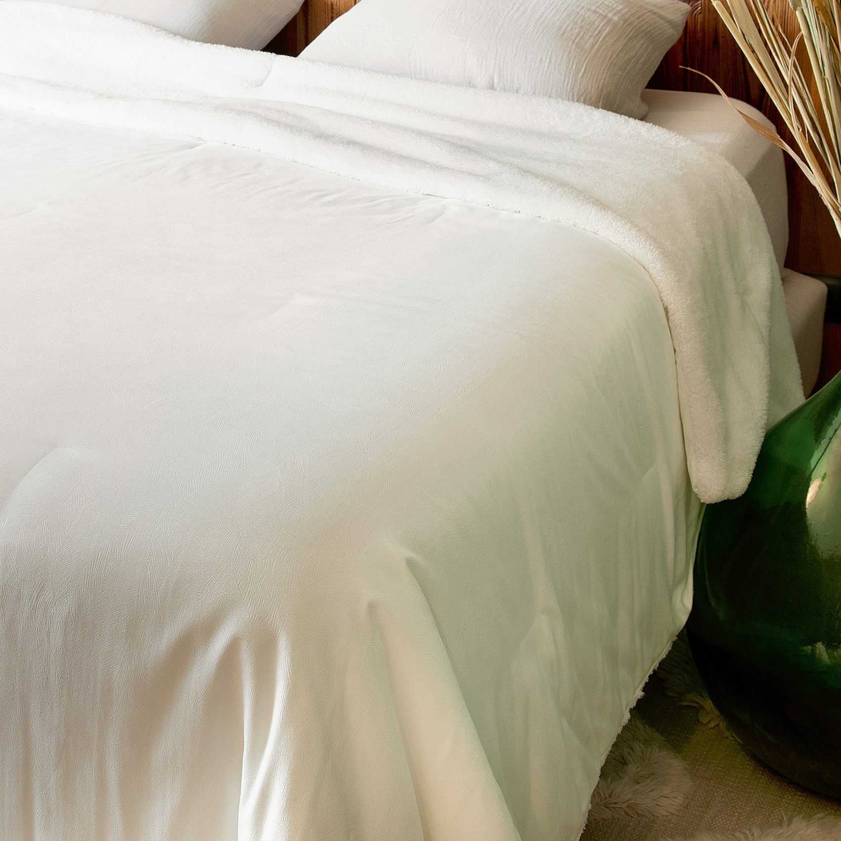 Jeté de lit Réversible Polaire/Motif Jacquard — vue 3