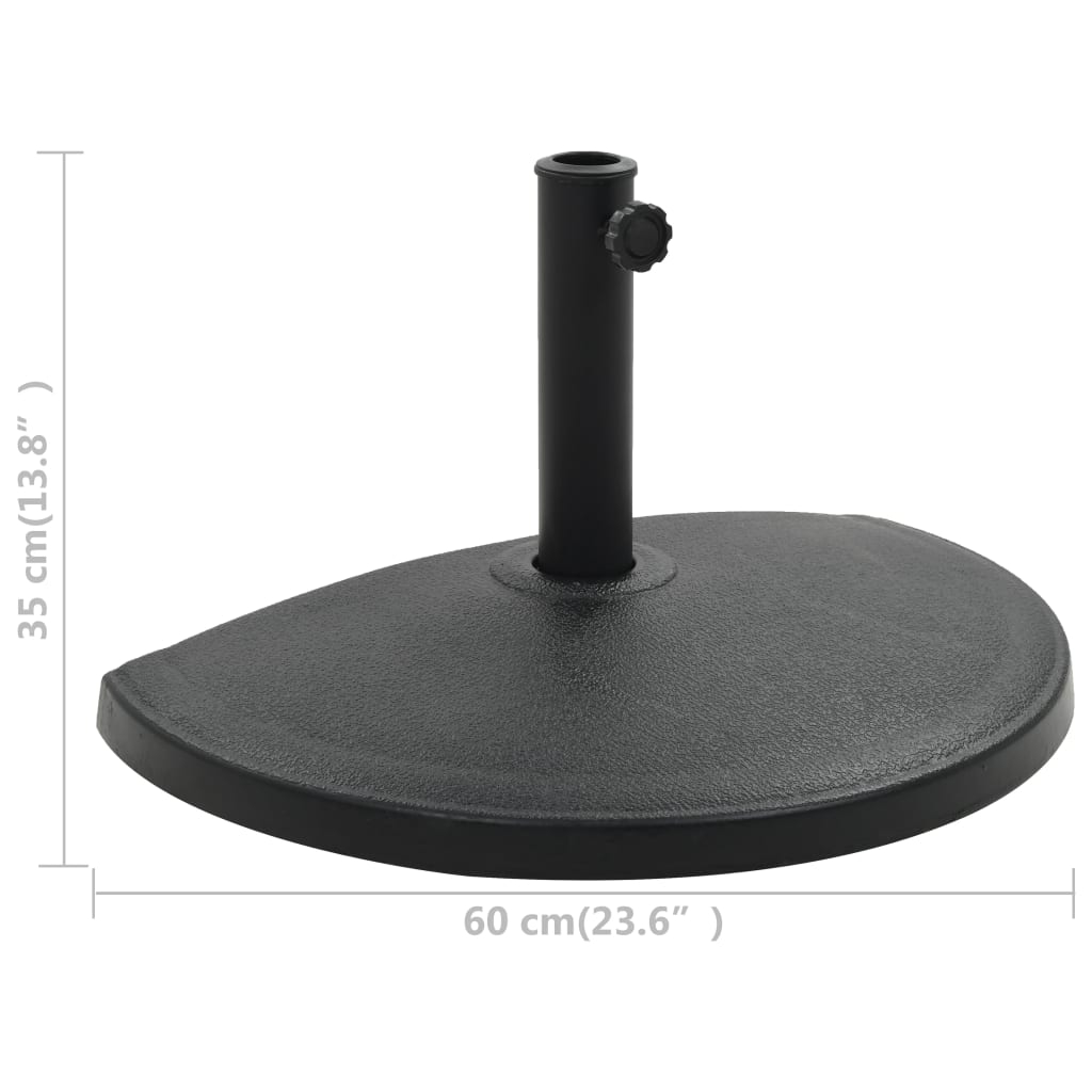 Pied de parasol demi-cercle — vue 4