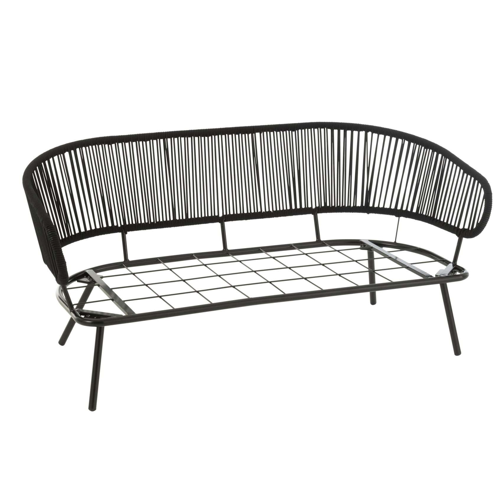 Ensemble 3 pièces en métal et rotin extérieur — vue 4