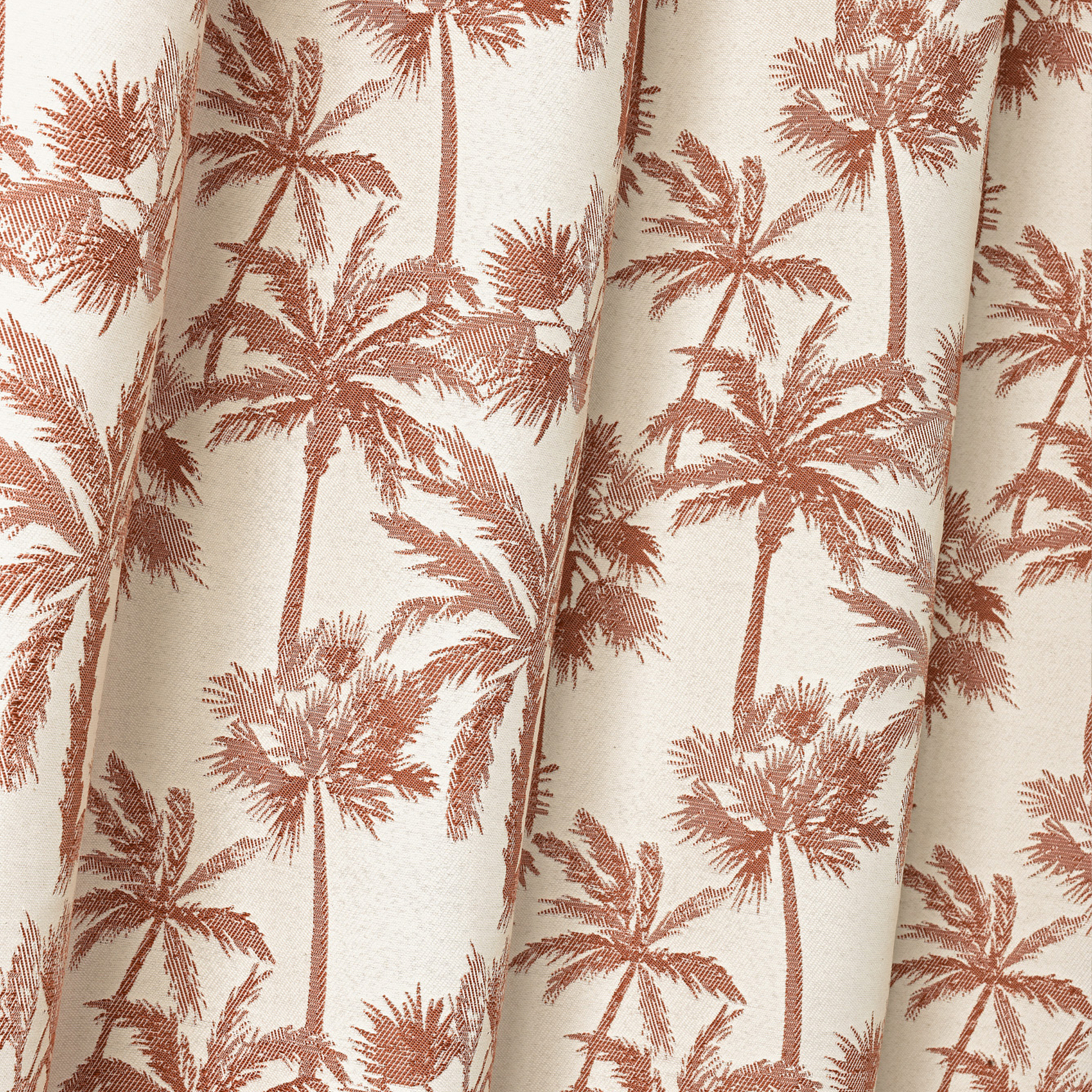 Rideau œillets motif palmier tamisant en tissu texturé — vue 5