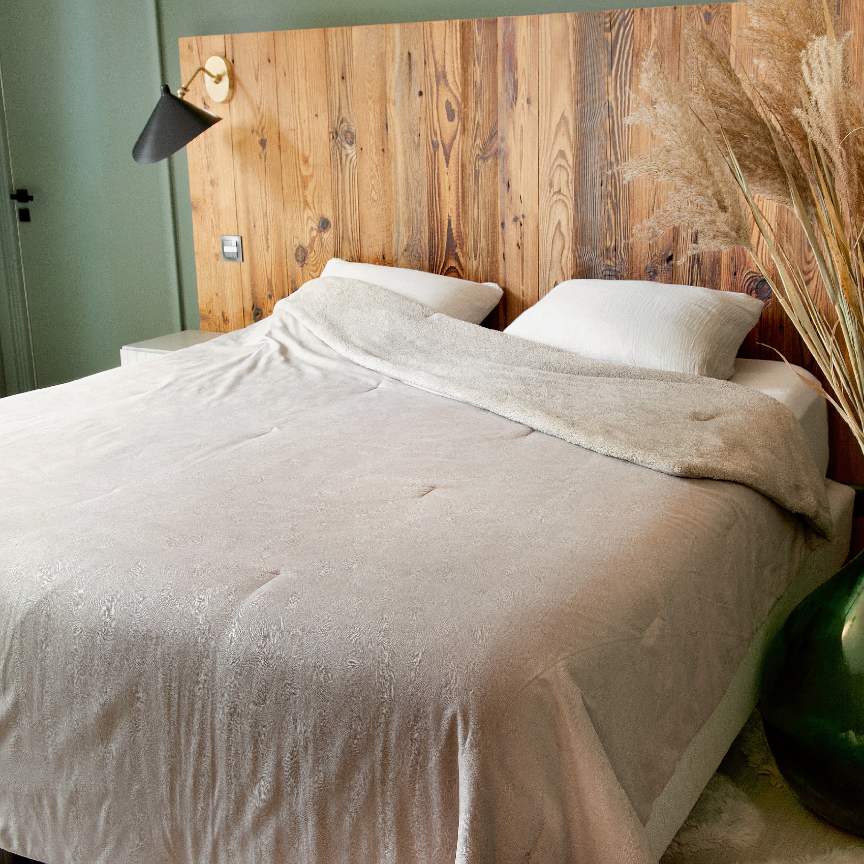 Jeté de lit Réversible Polaire/Motif Jacquard — vue 5