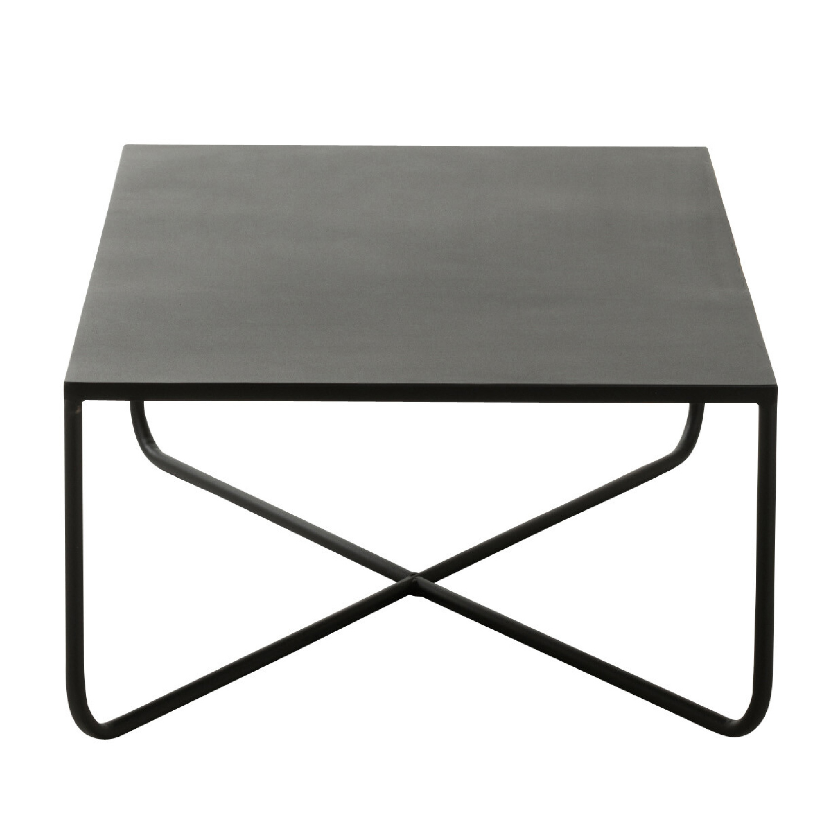 Table de salon large en métal avec pied en croix — vue 3