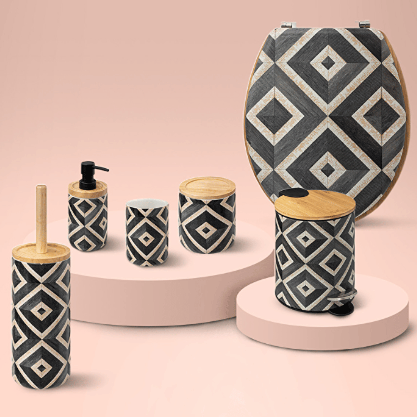 Brosse WC à motifs noirs — vue 4