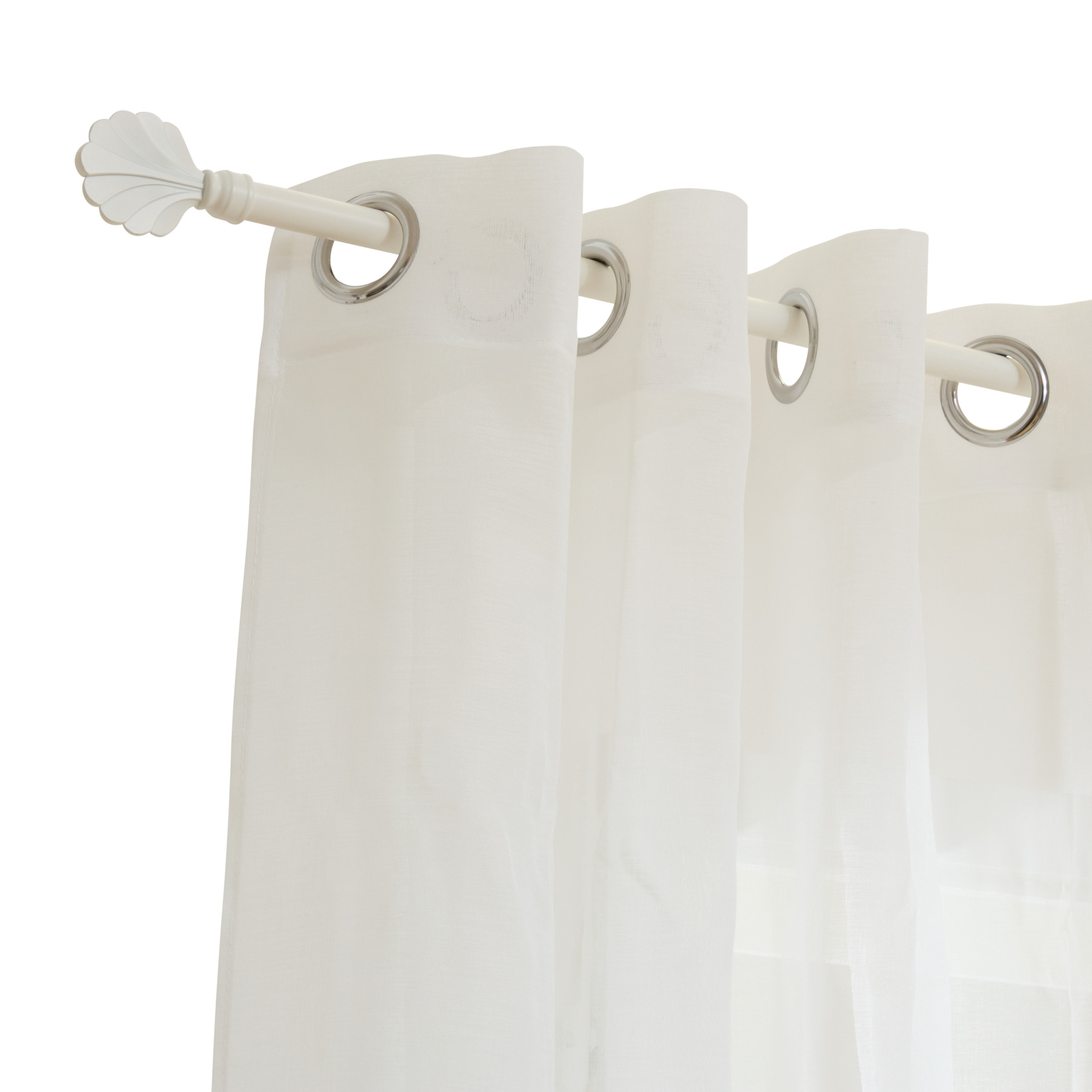 Kit tringle à rideaux extensible avec embout éventail en métal — vue 3