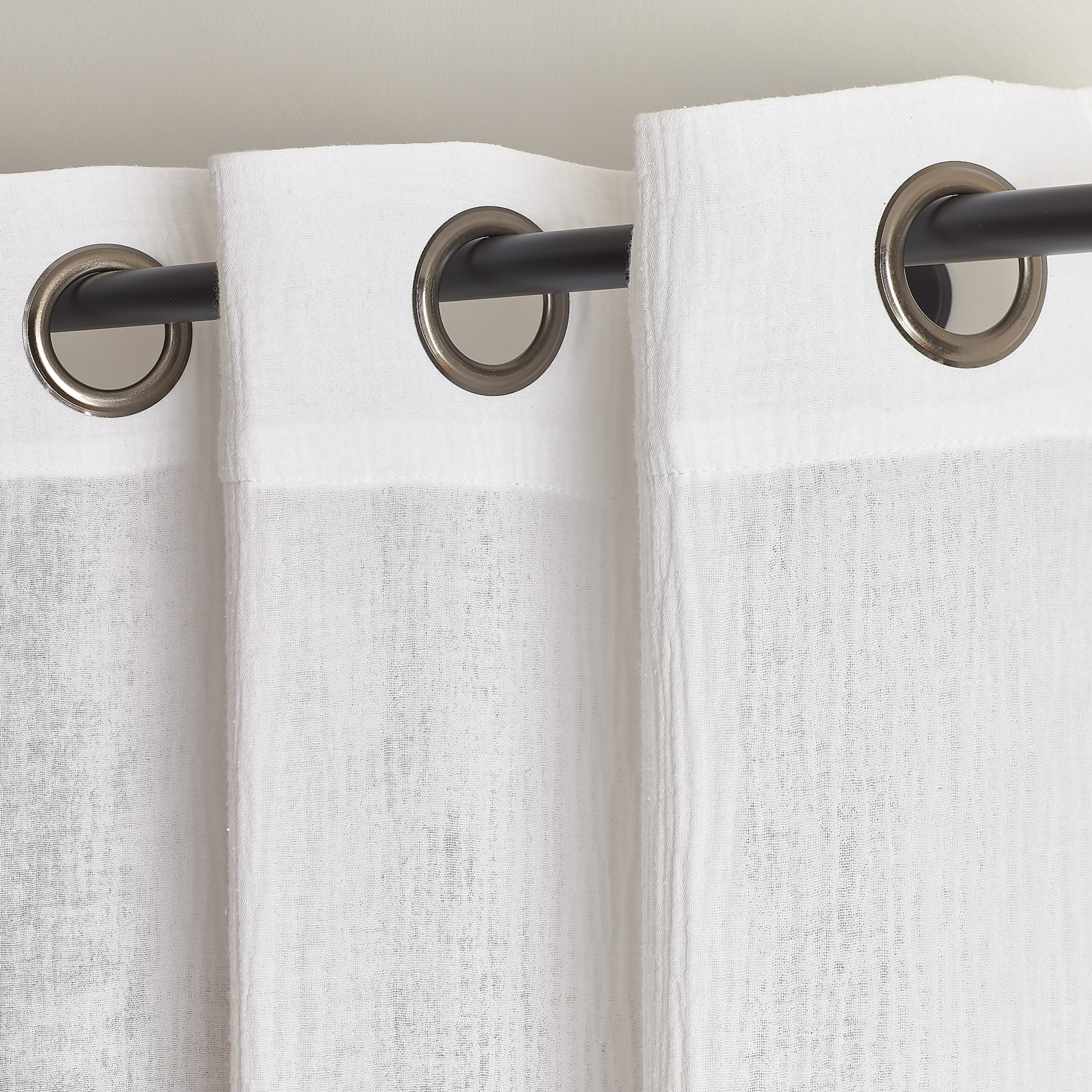 Rideau en gaze de coton tamisant à oeillets — vue 3