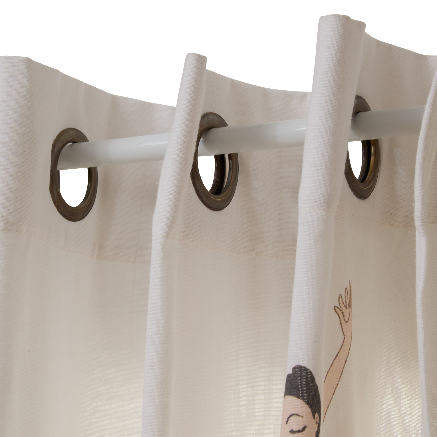 Rideau à œillets tufté ballerine — vue 3