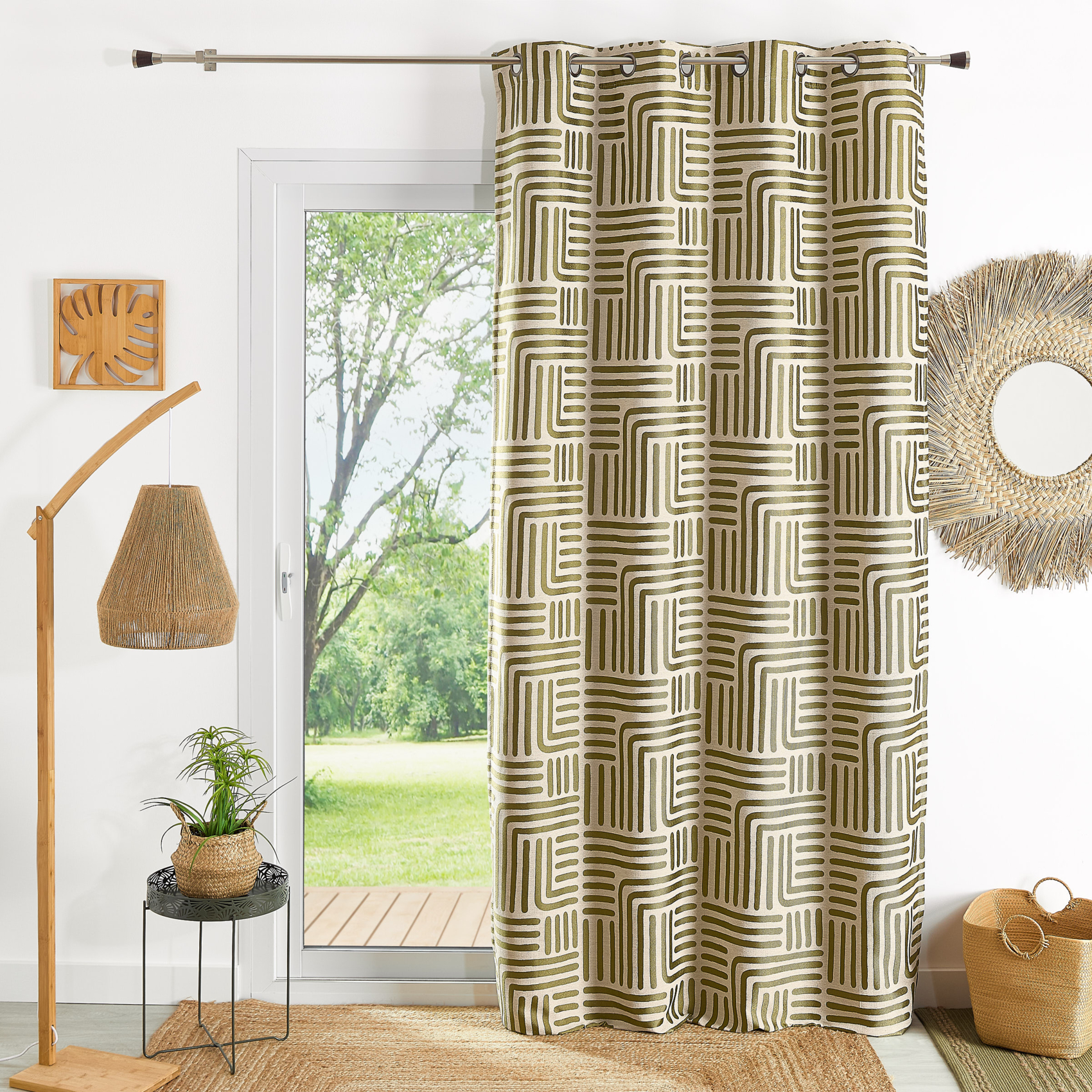 Rideau à oeillets tamisant jacquard — vue 4