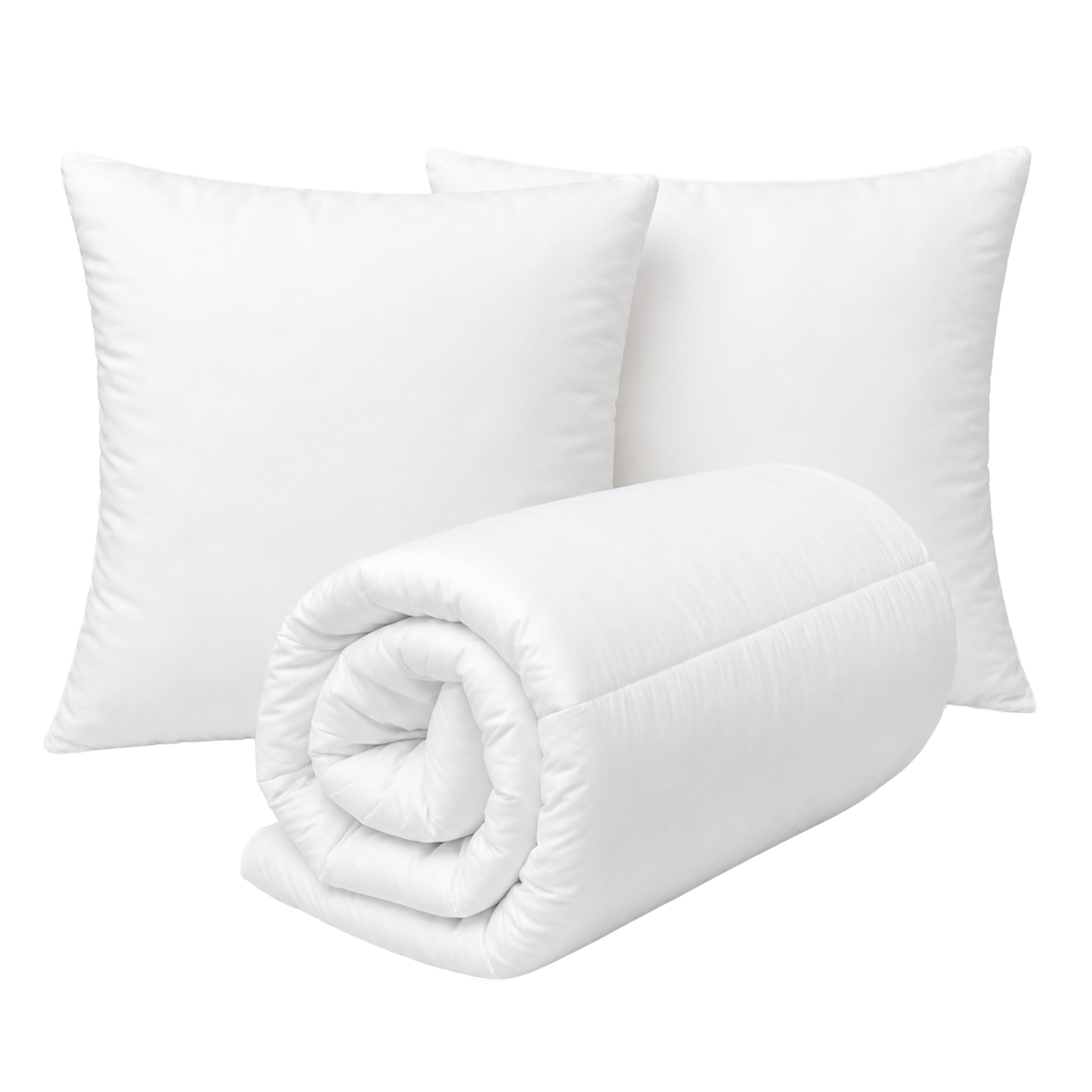 Lot couette chaude premium anti-acariens + 2 oreillers respirants