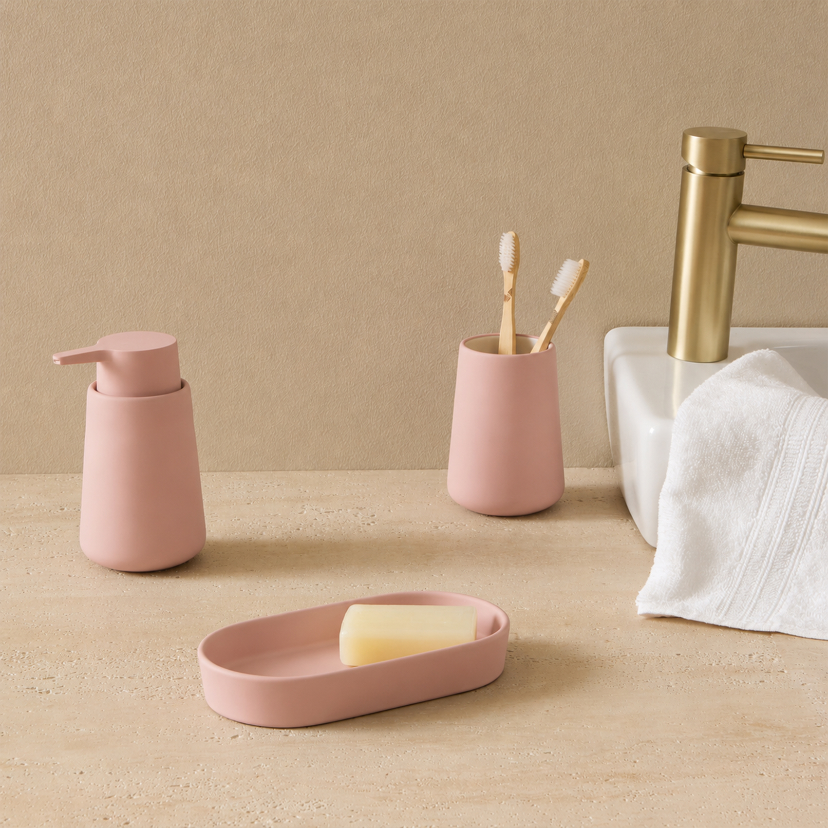 Distributeur de savon en grès céramique — vue 4