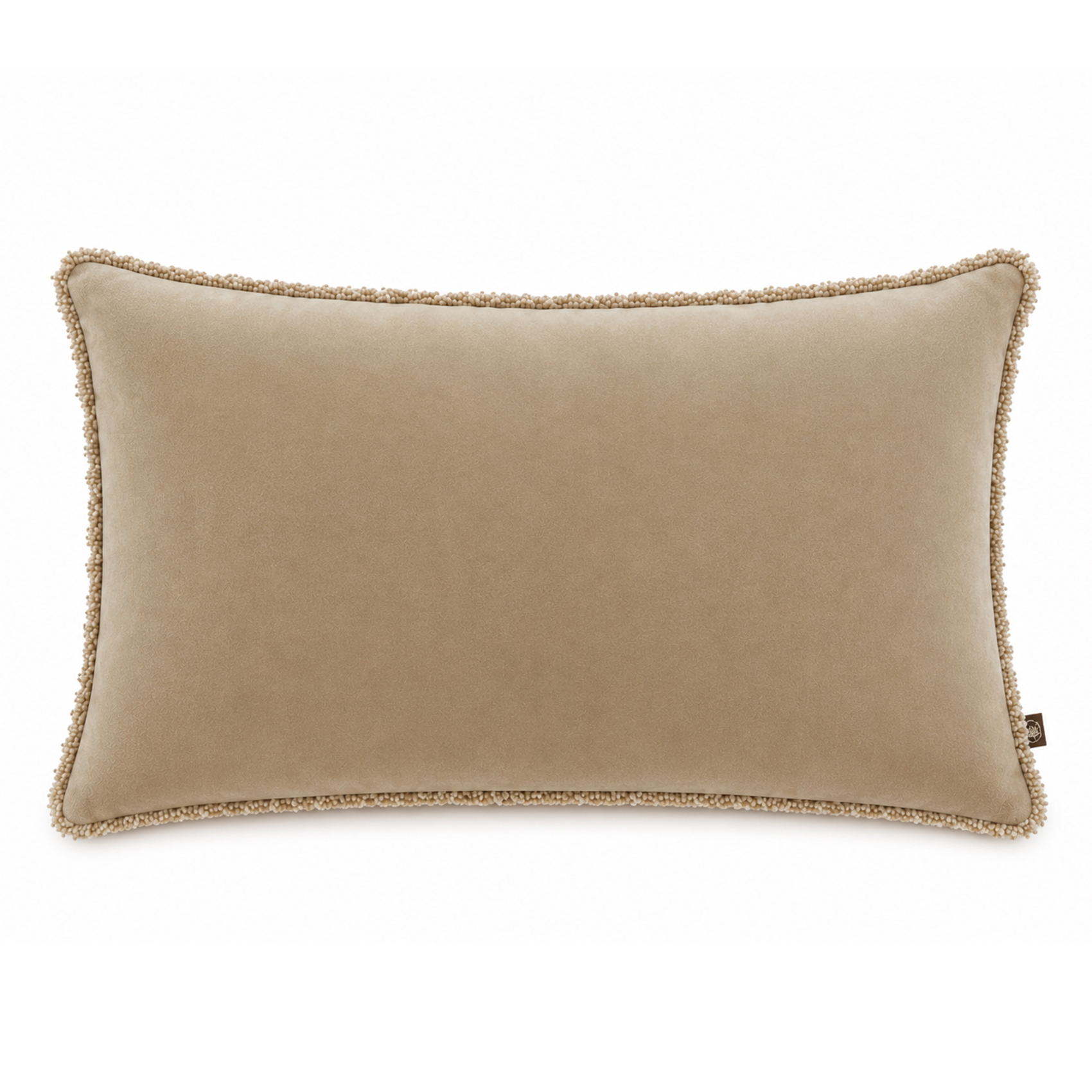 Housse de coussin rectangle en velours et contour chenille KOBE HAOMY