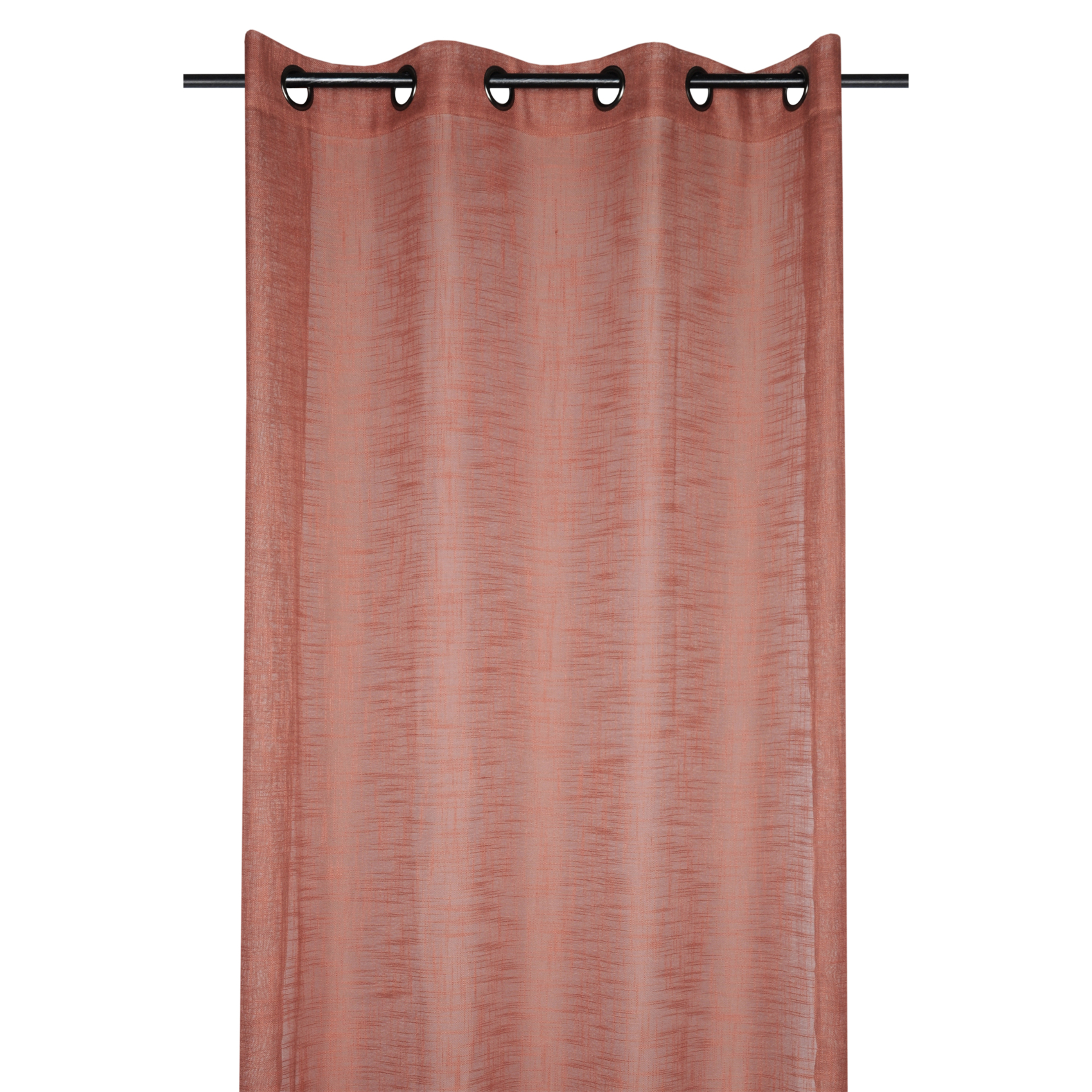 Voilage uni à œillets effet lin