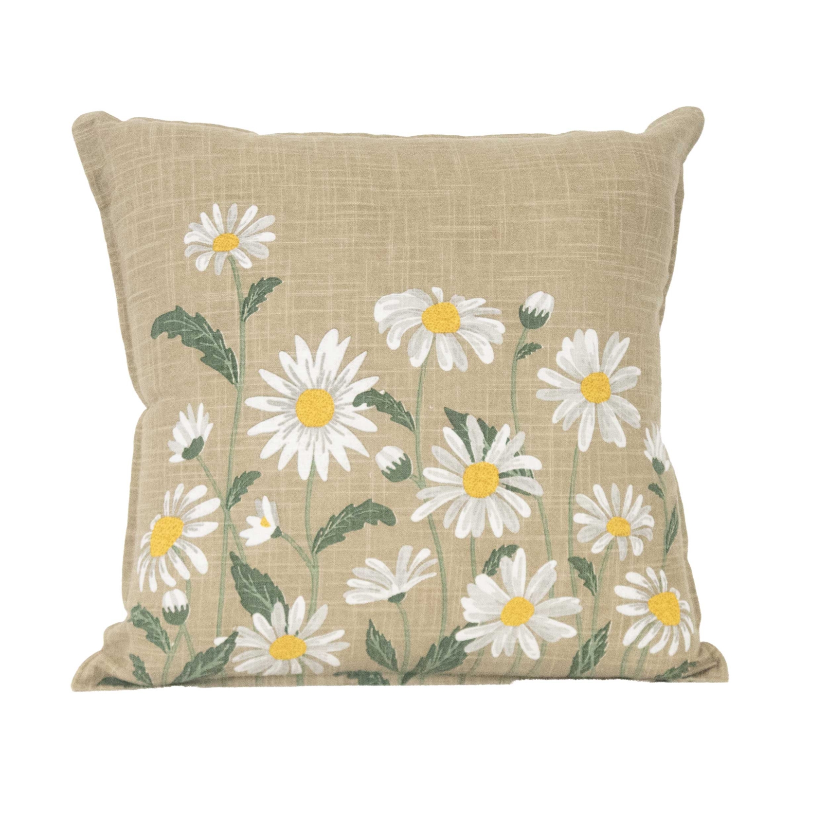 Coussin décoratif en coton motif marguerite