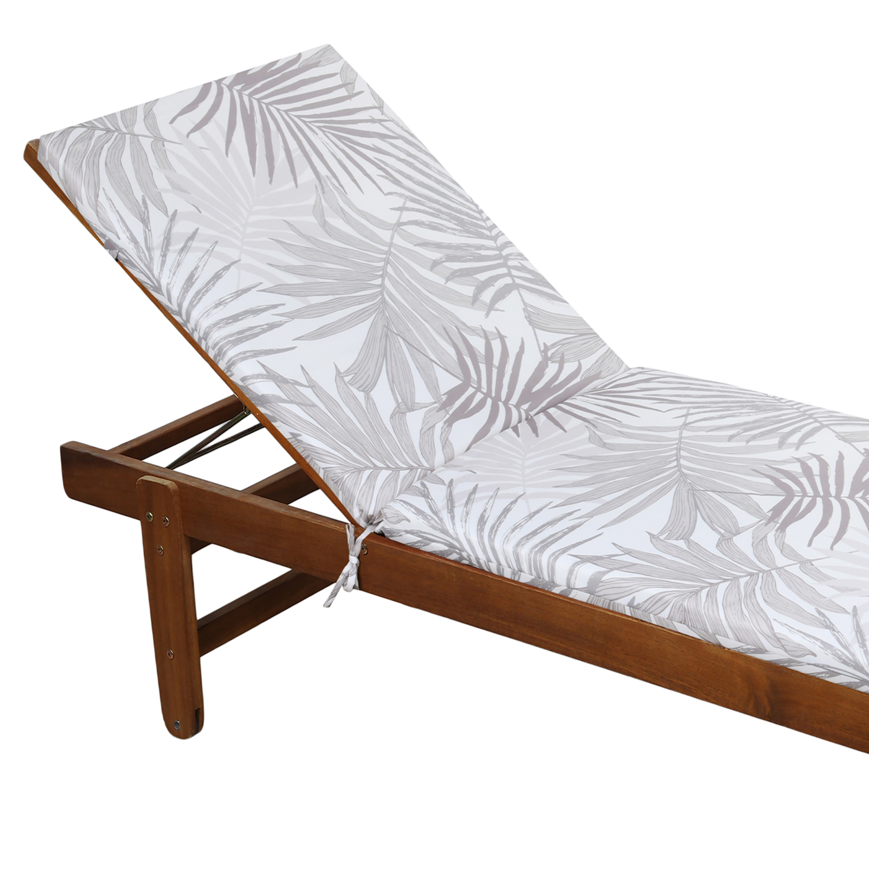 Matelas bain de soleil motif feuillage — vue 3