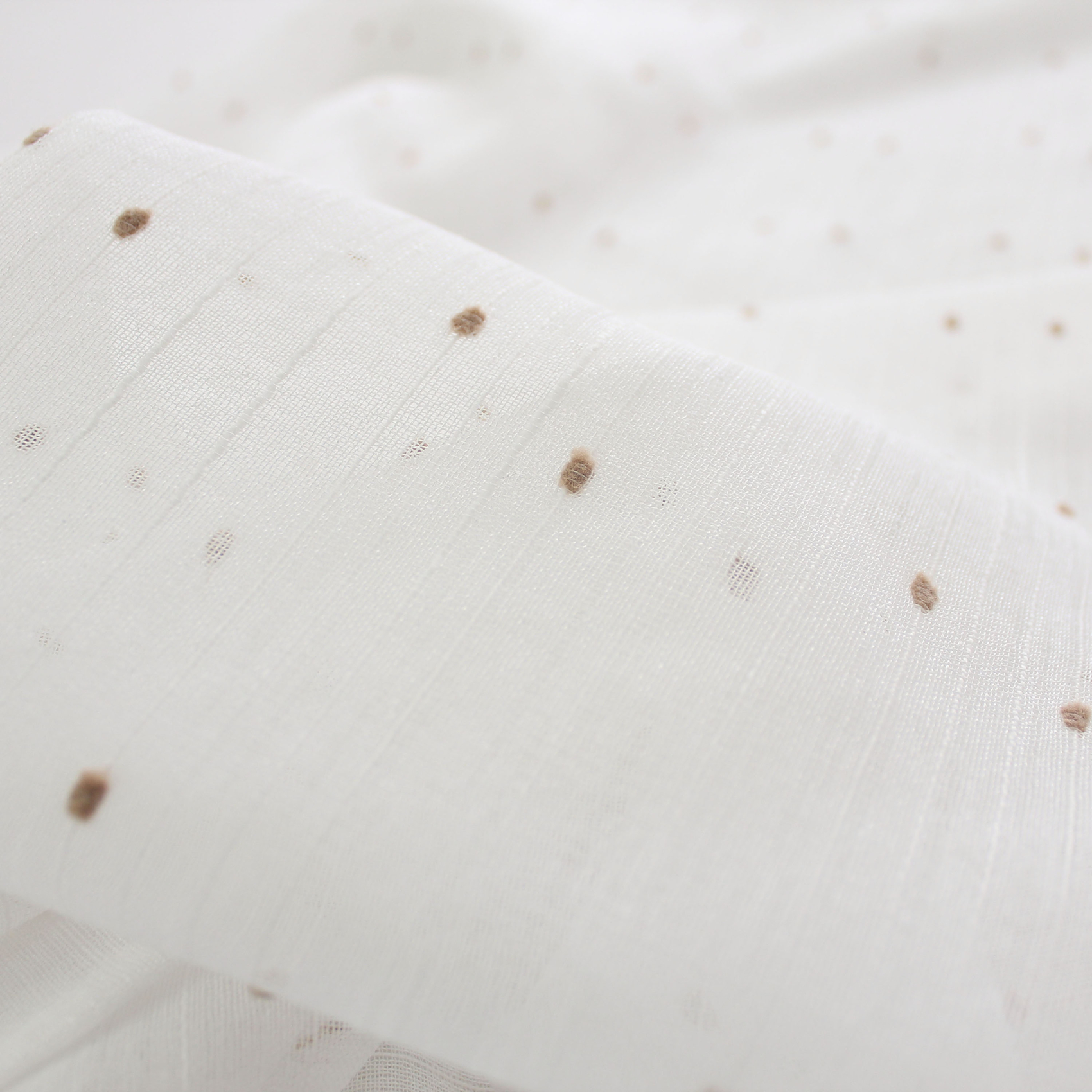 Voilage plumetis effet lin avec œillets — vue 4