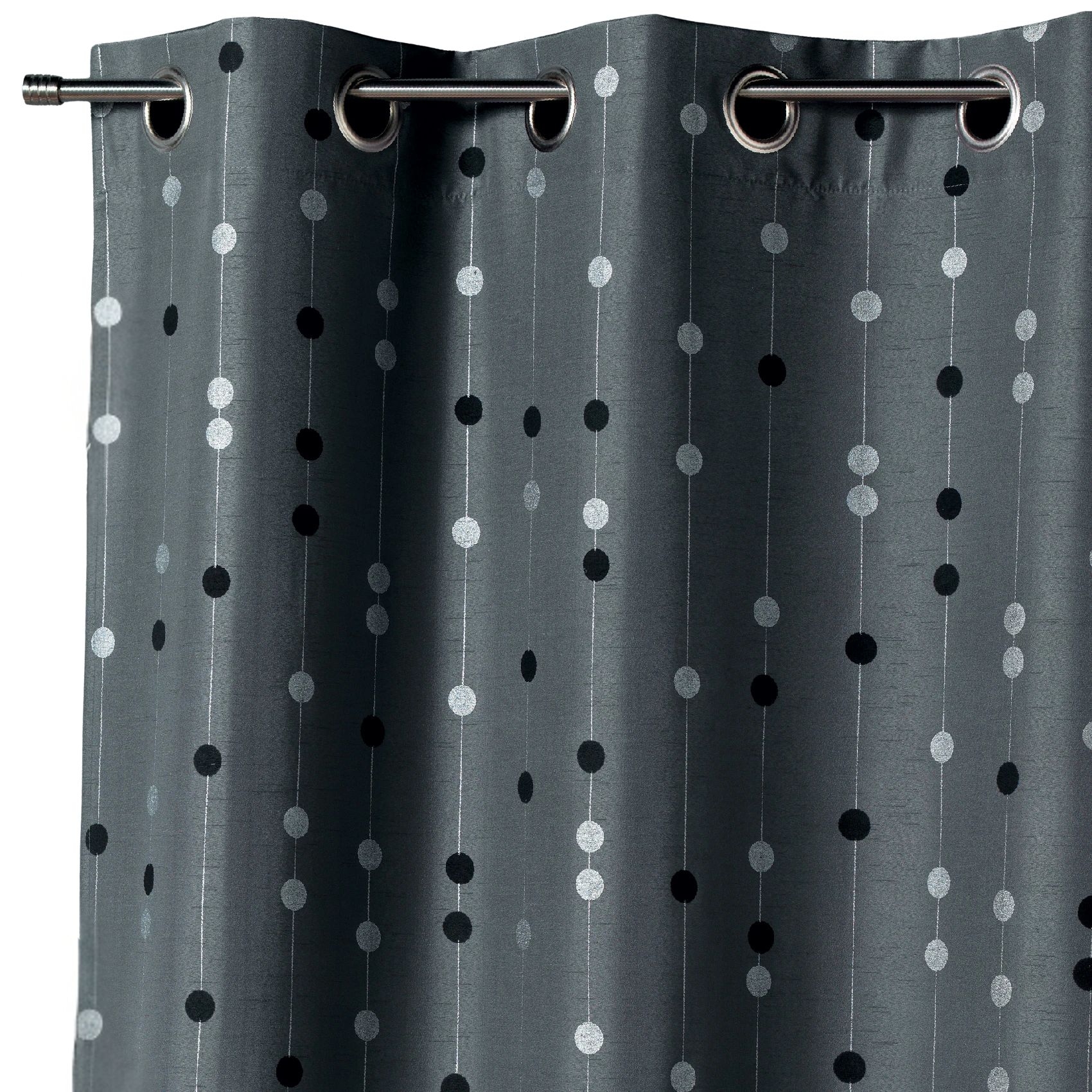Rideau shantung motif de boules tissées — vue 4