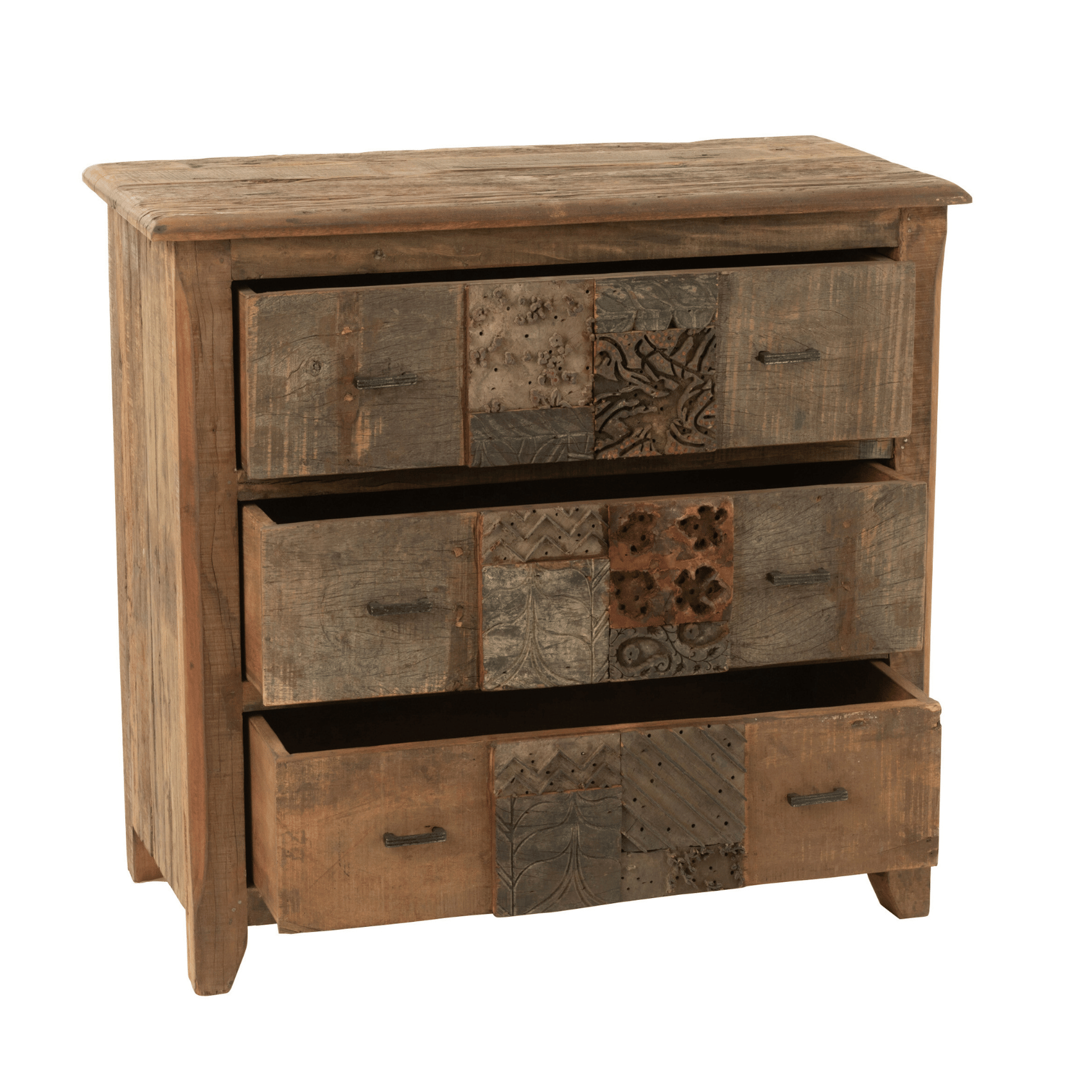 Armoire vintage en bois à motifs — vue 3