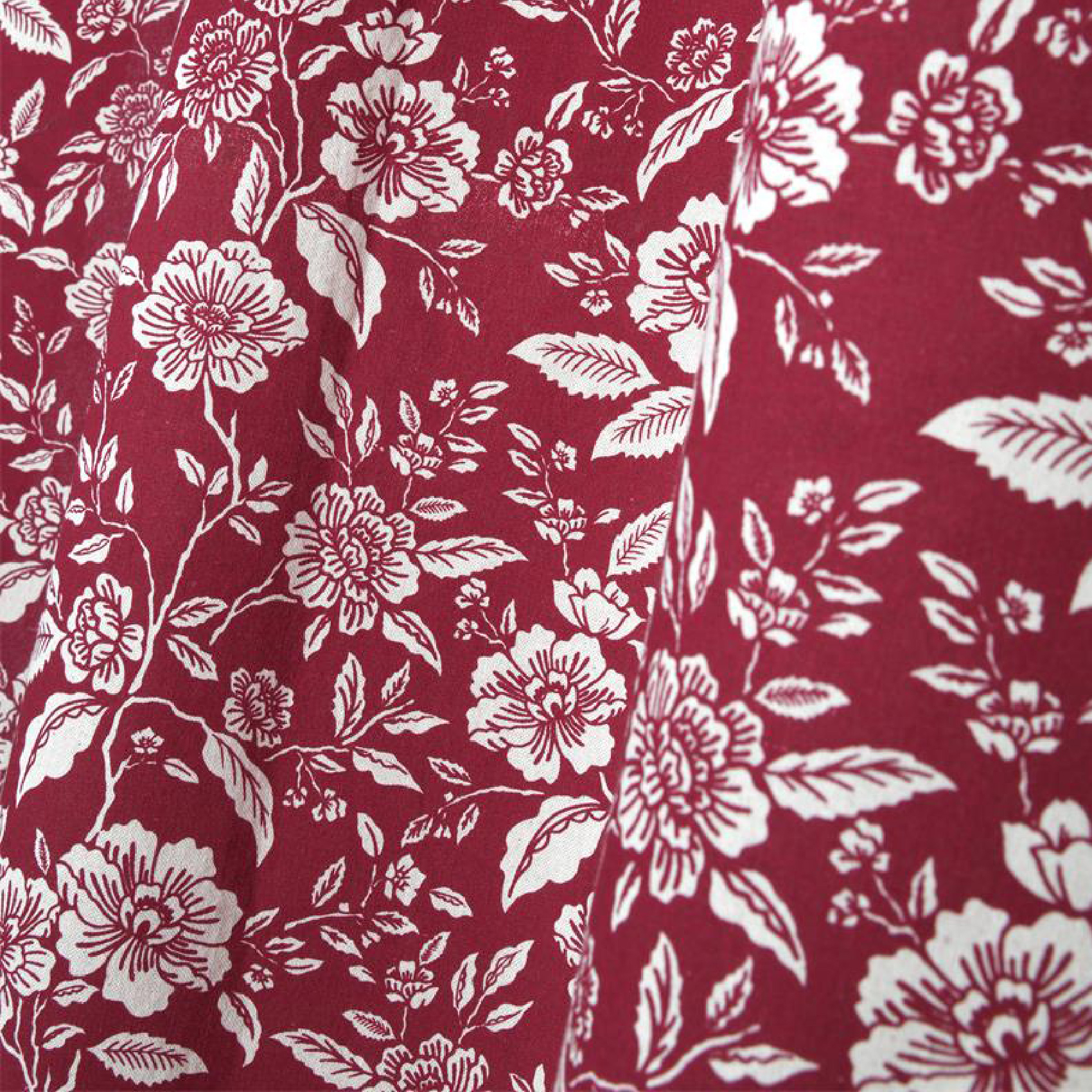 Rideau à oeillets motif fleurs — vue 3