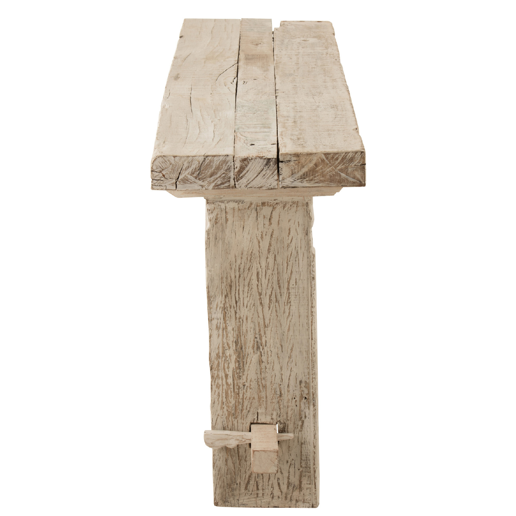 Console brut en bois recyclé blanchi — vue 5