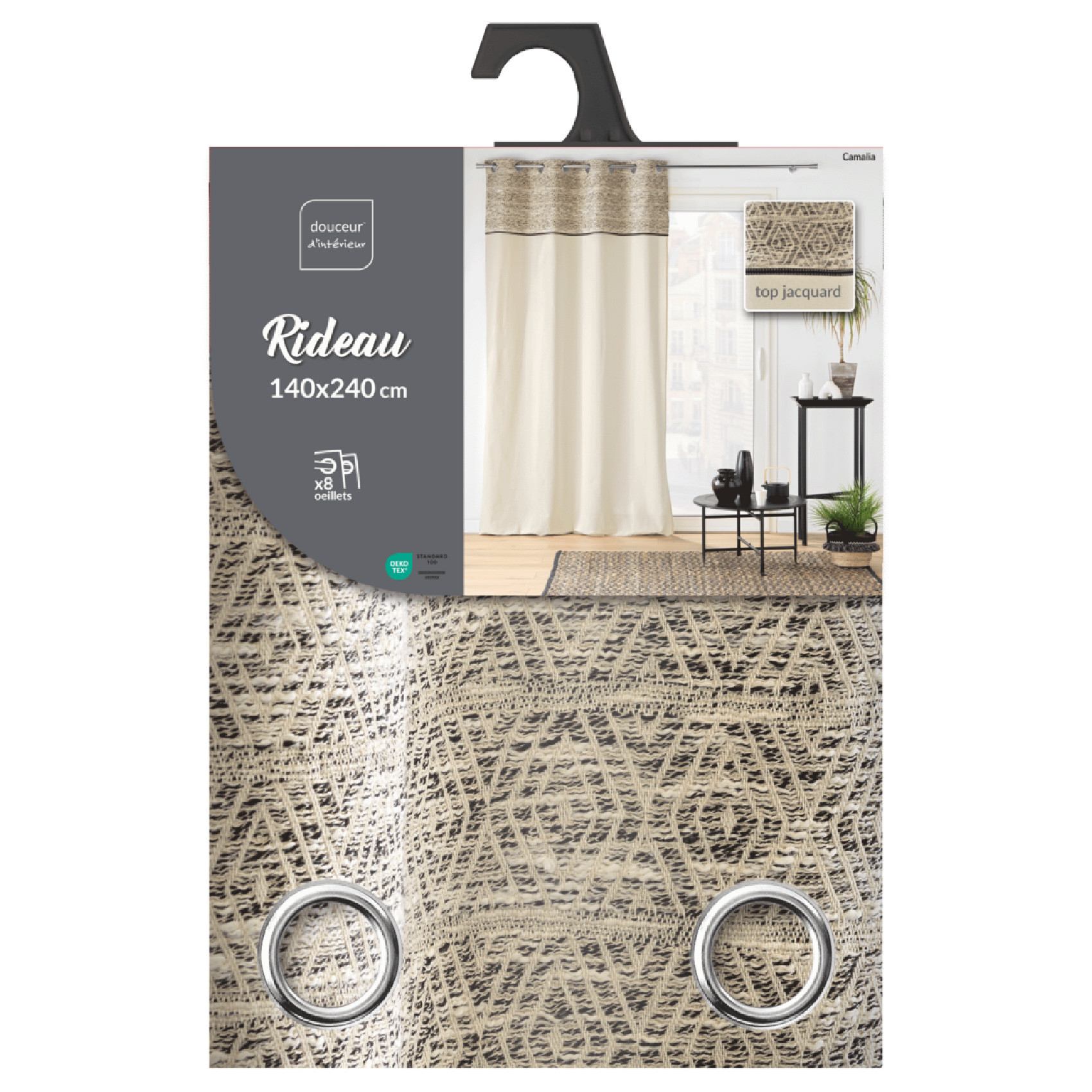 Rideau à Oeillets Camalia Top Jacquard — vue 3