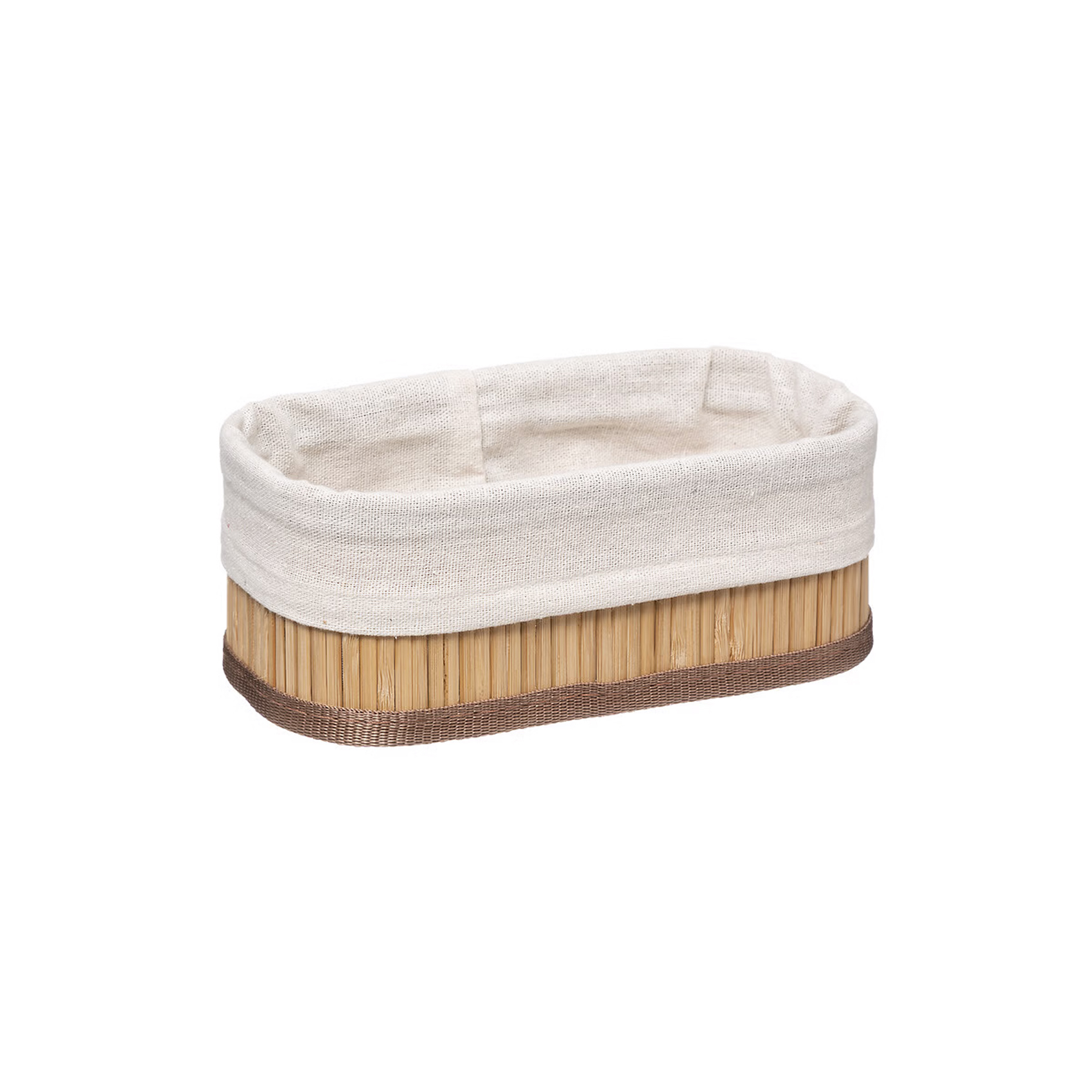 Lot de 3 paniers en bambou et tissu — vue 5
