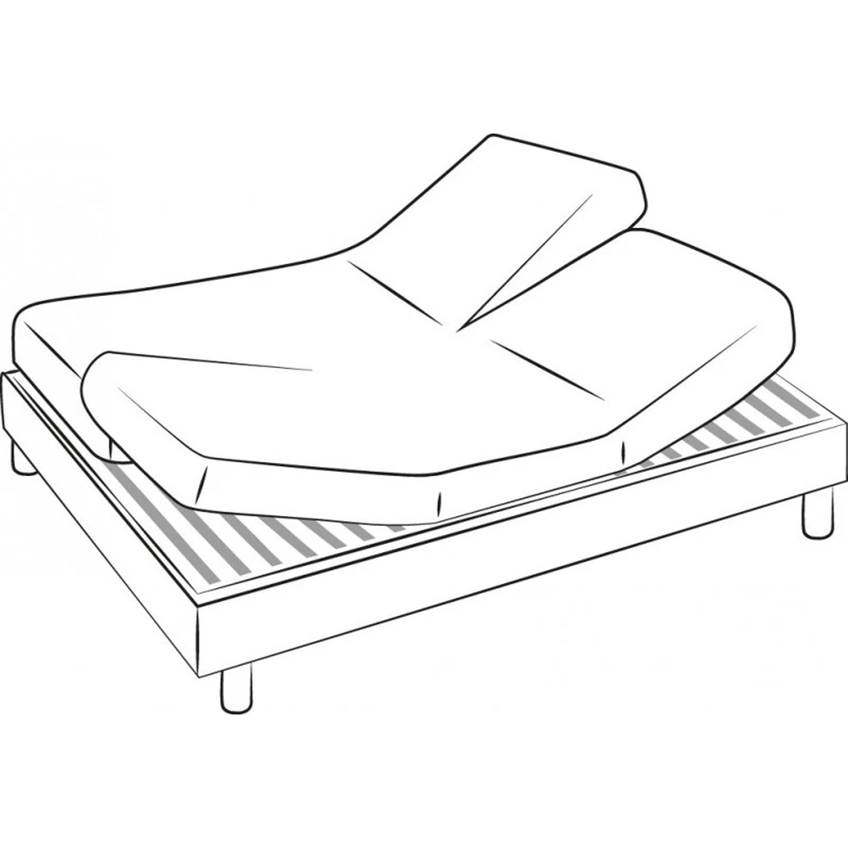 Drap-housse pour lit relevable coton uni bonnet 23 cm — vue 3