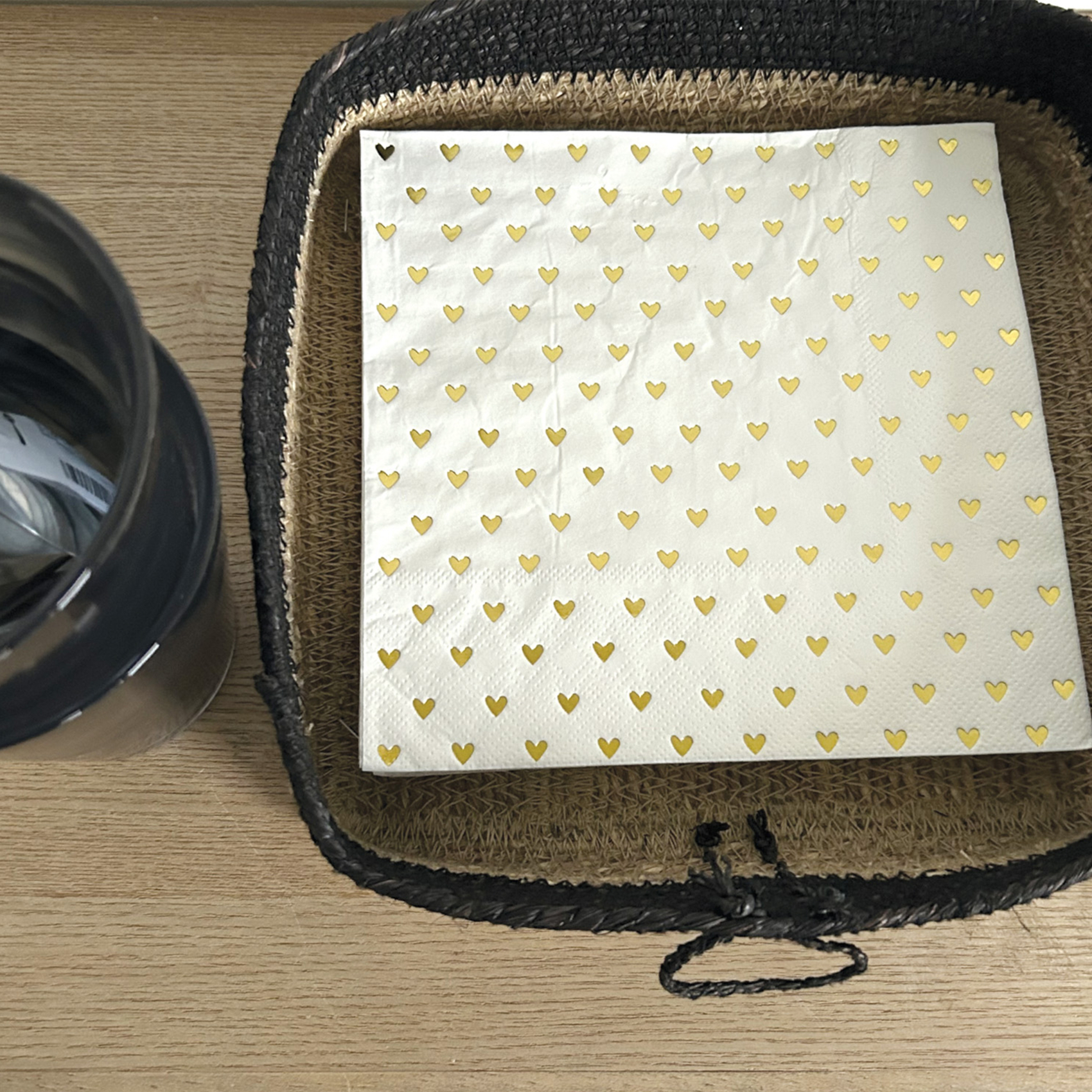 Lot de 20 serviettes en papier coeurs — vue 5