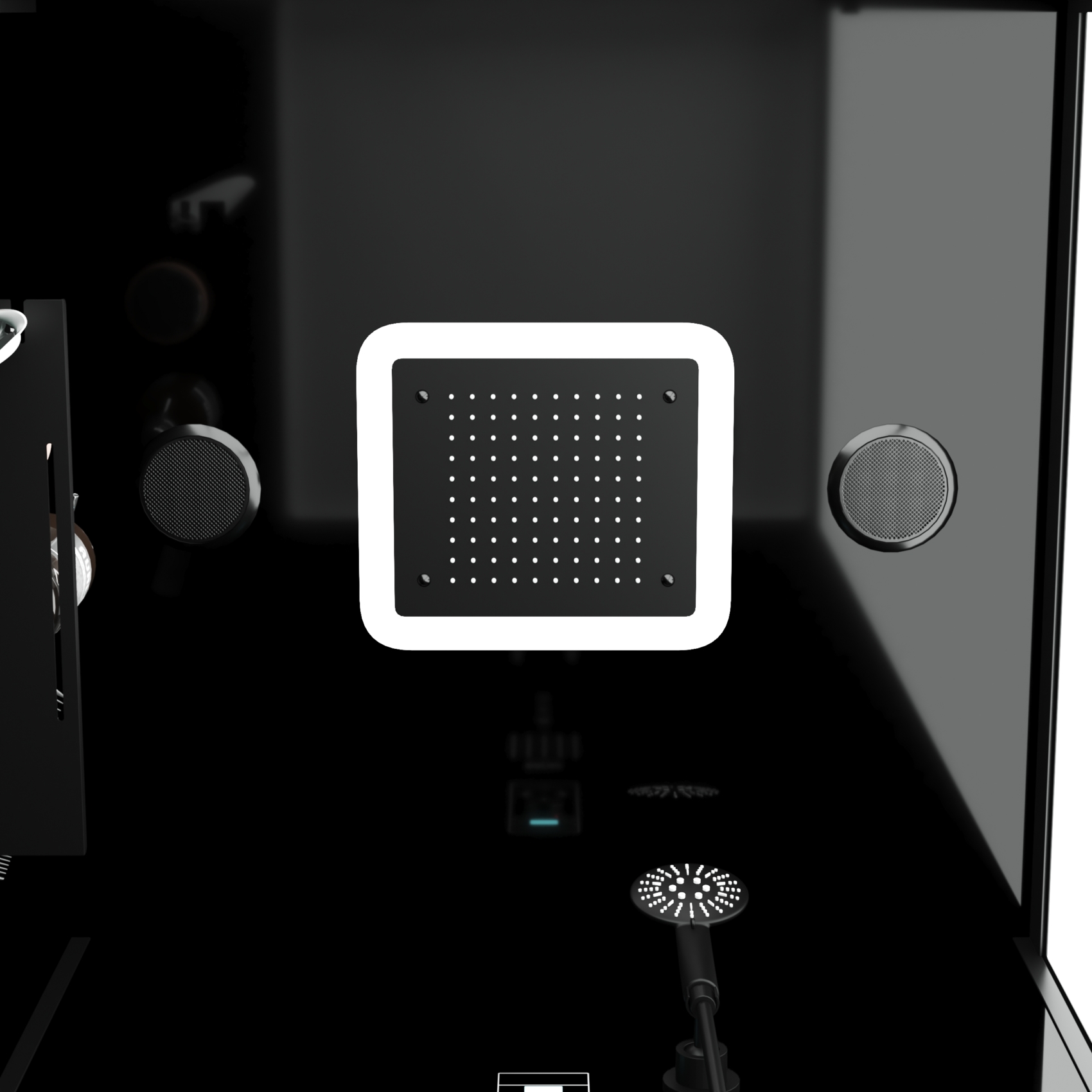Cabine de douche hydromassante porte pivotante et panneau de contrôle tactile — vue 5