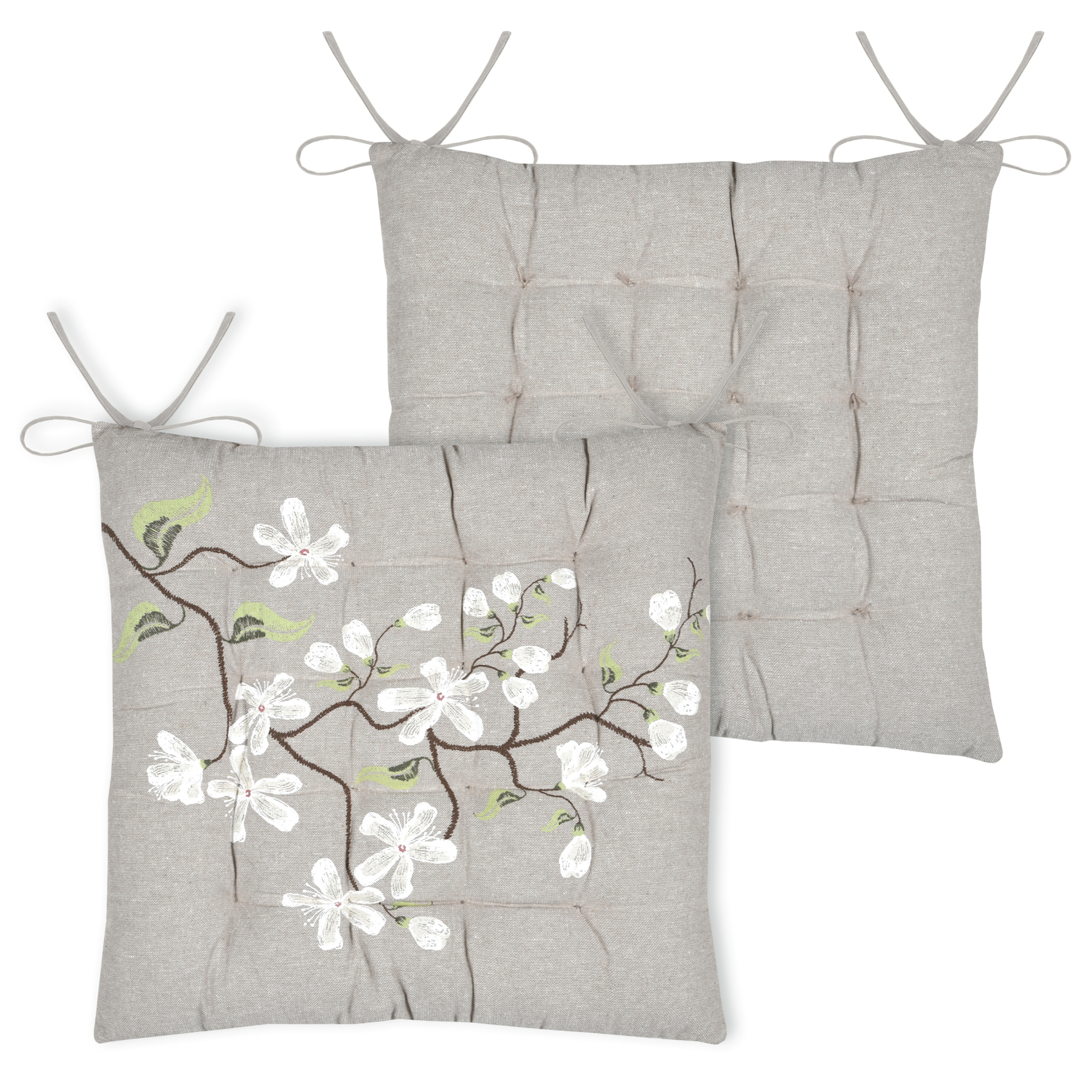 Galette de chaise imprimée motif floral printanier — vue 4