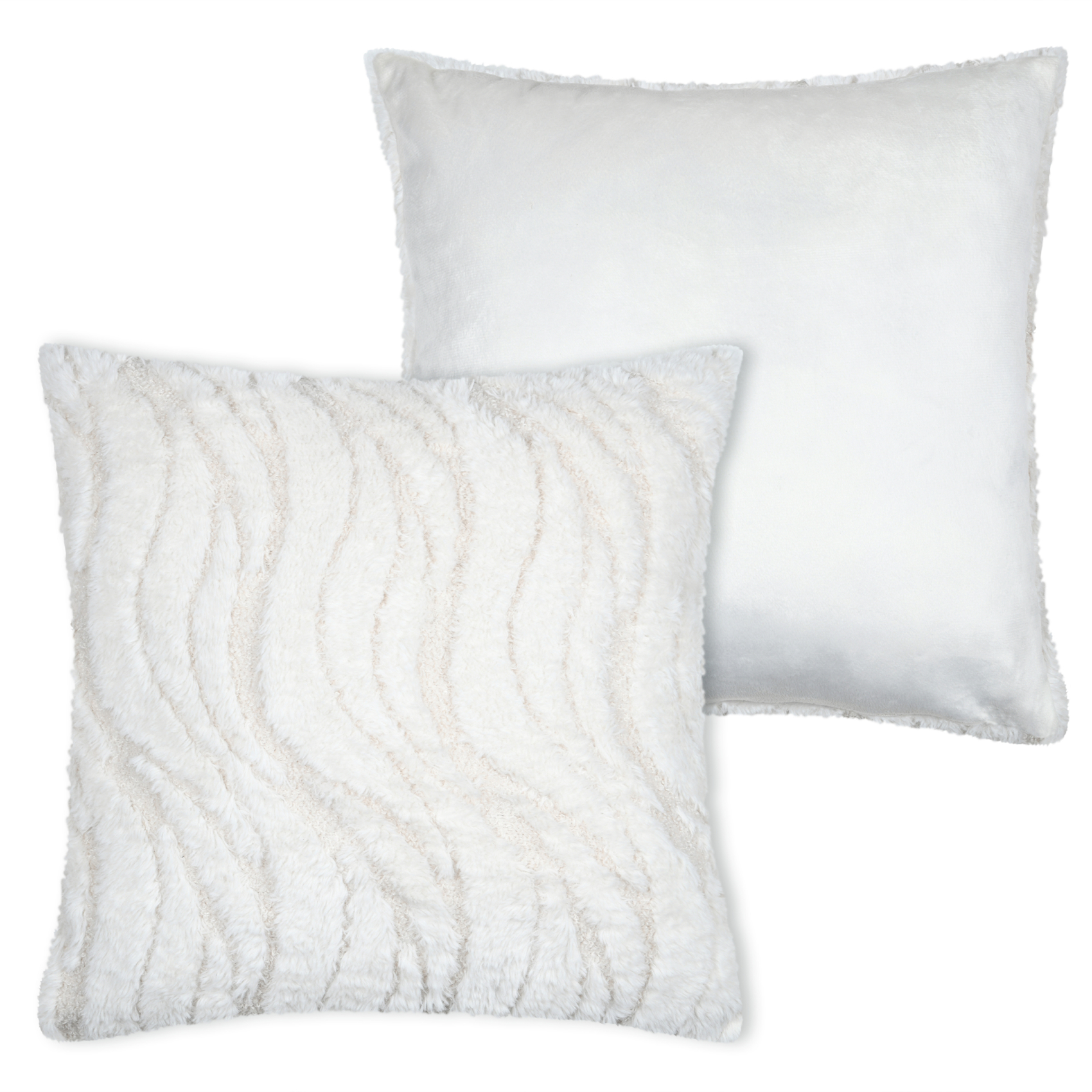 Coussin imitation fourrure vagues — vue 4