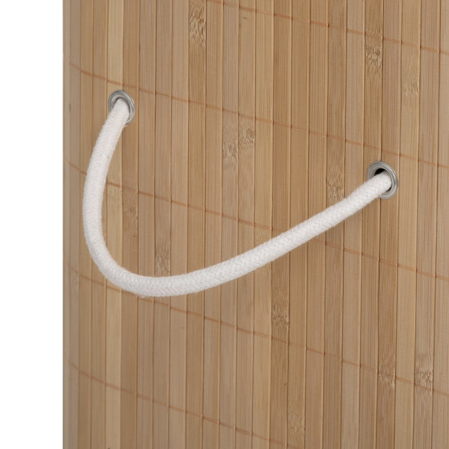 Panier à linge double 100L en bambou — vue 4