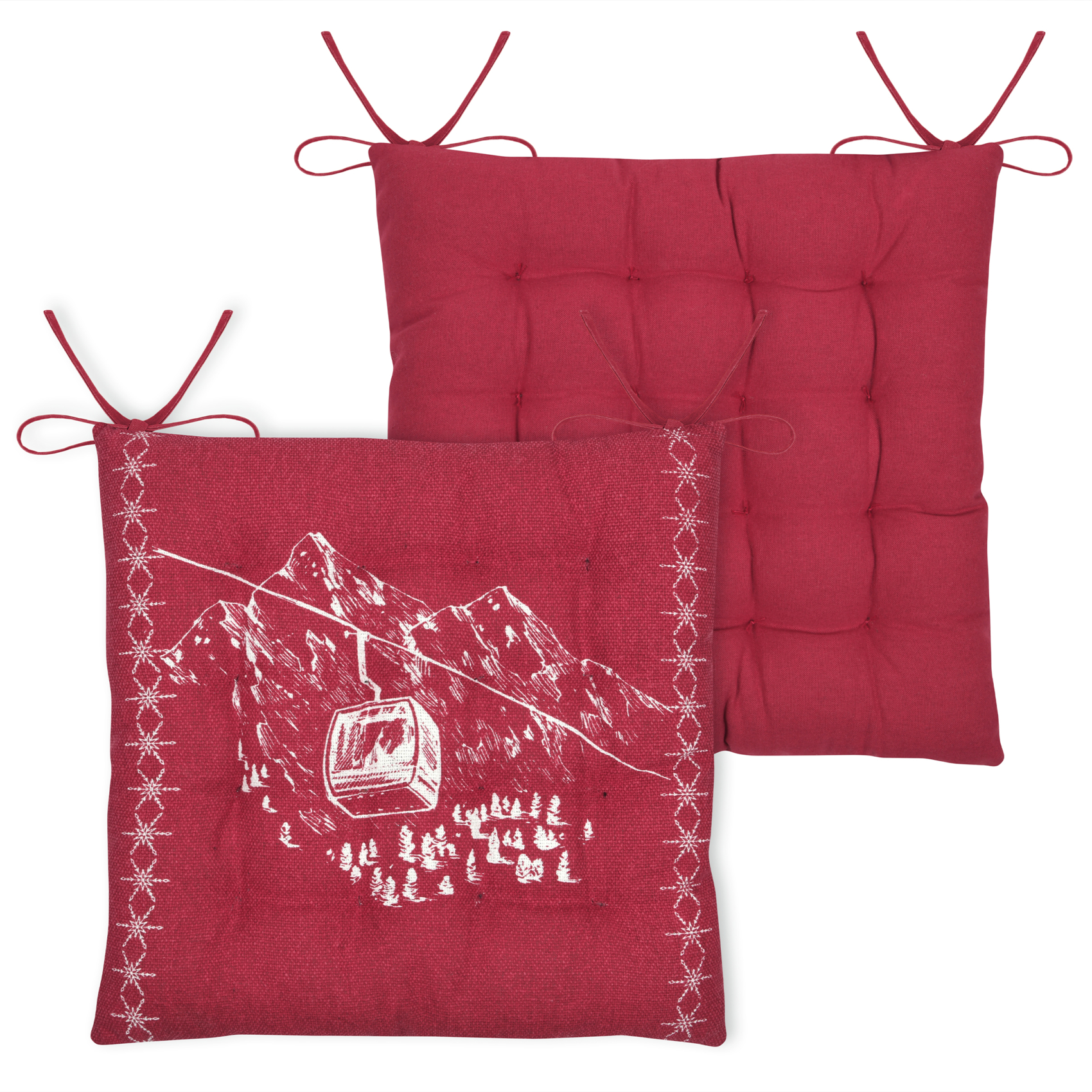 Galette de chaise inspiration montagne télécabine — vue 4