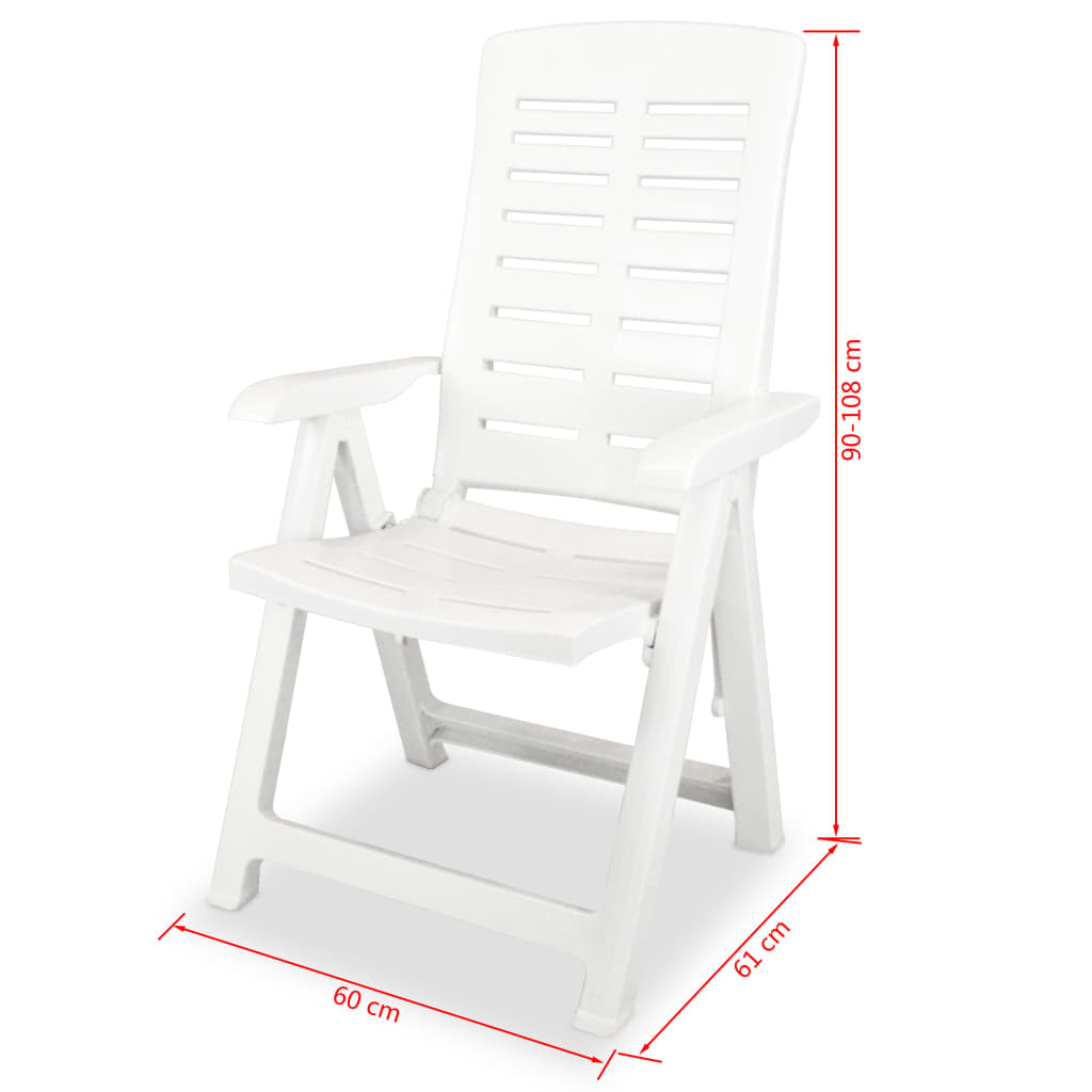 Lot de 2 chaises de jardin inclinables pliables — vue 3