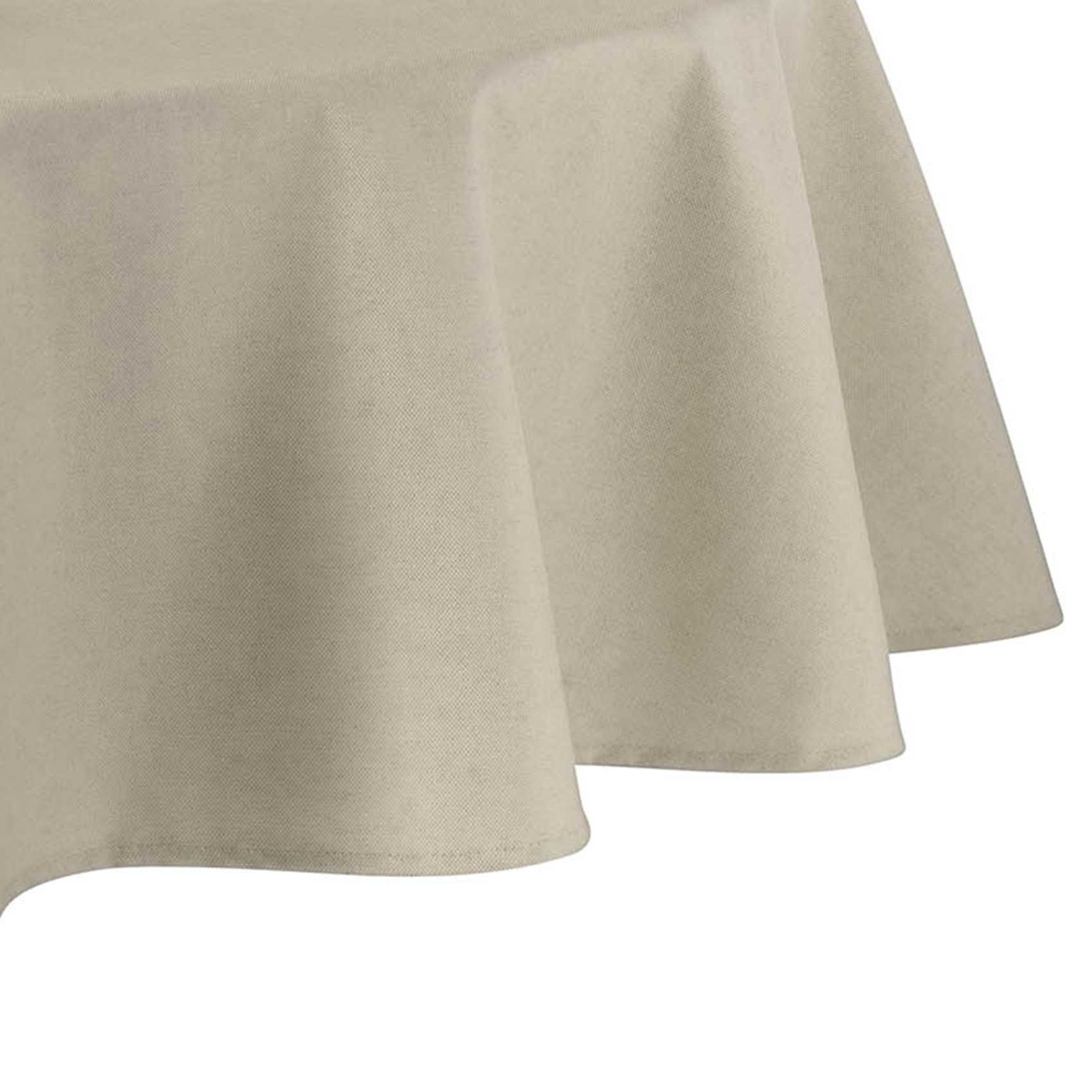 Nappe ronde en lin et coton enduit anti-tache — vue 3