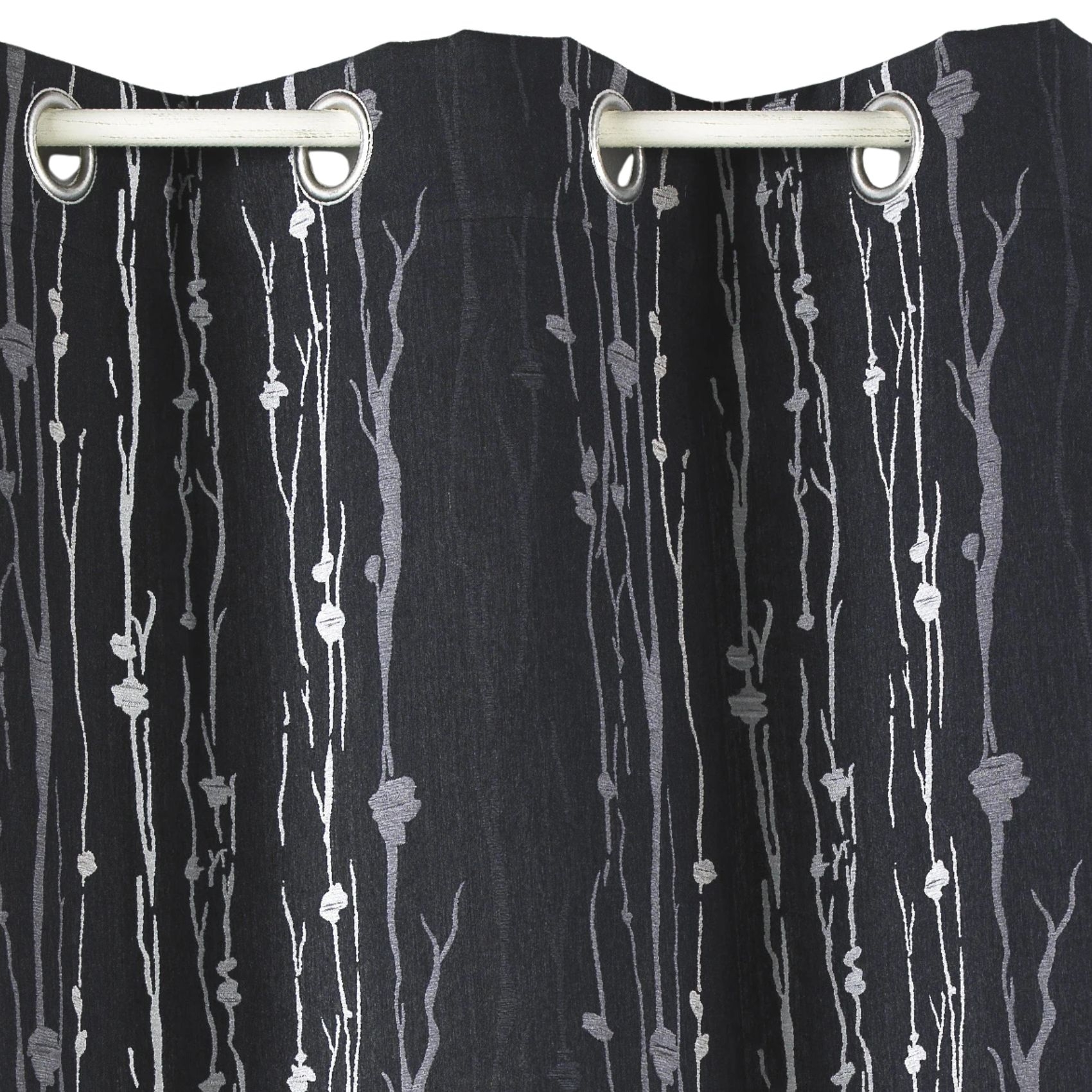 Rideau isolant en jacquard imprimé racine — vue 3