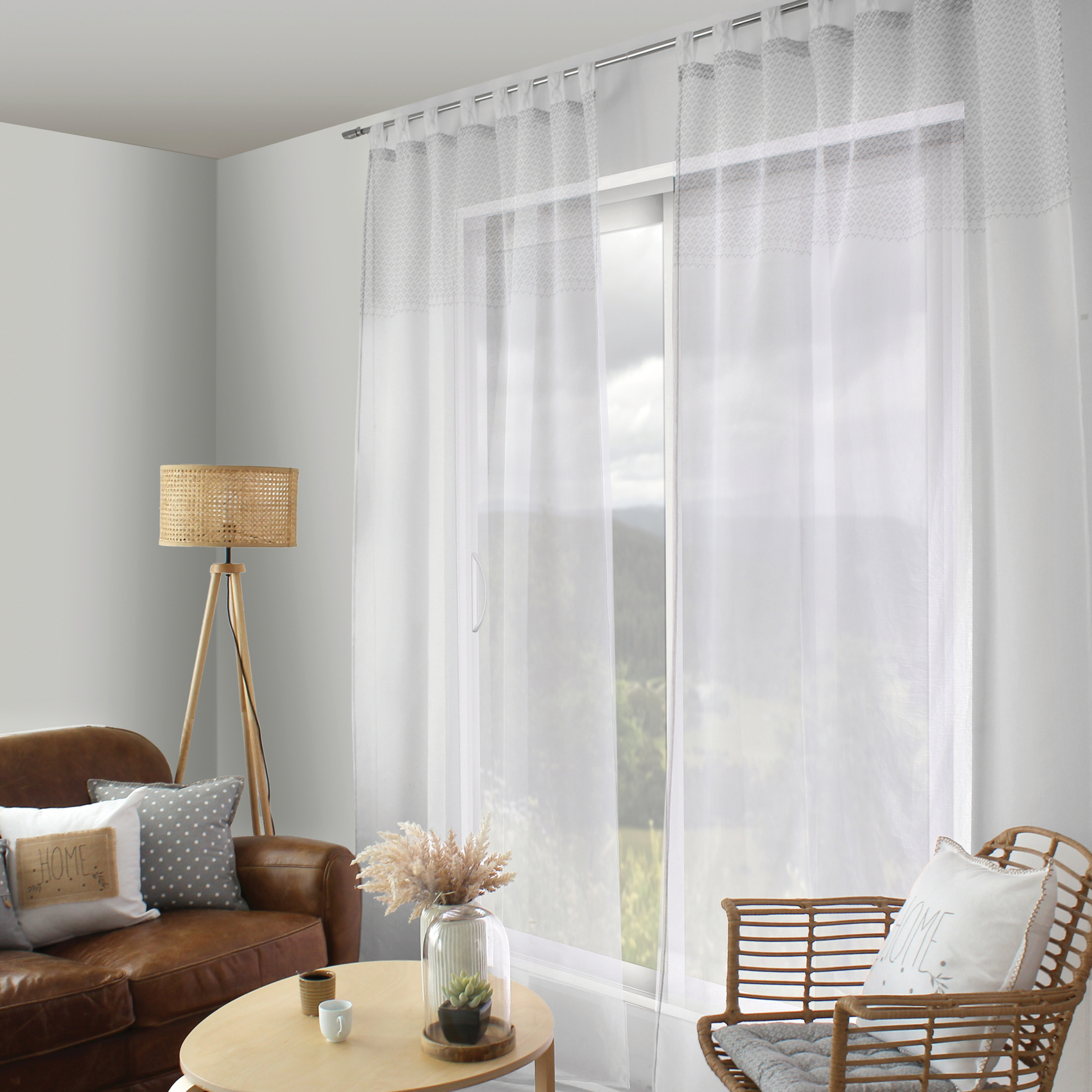 Voilage œillets à motifs géométriques — vue 5