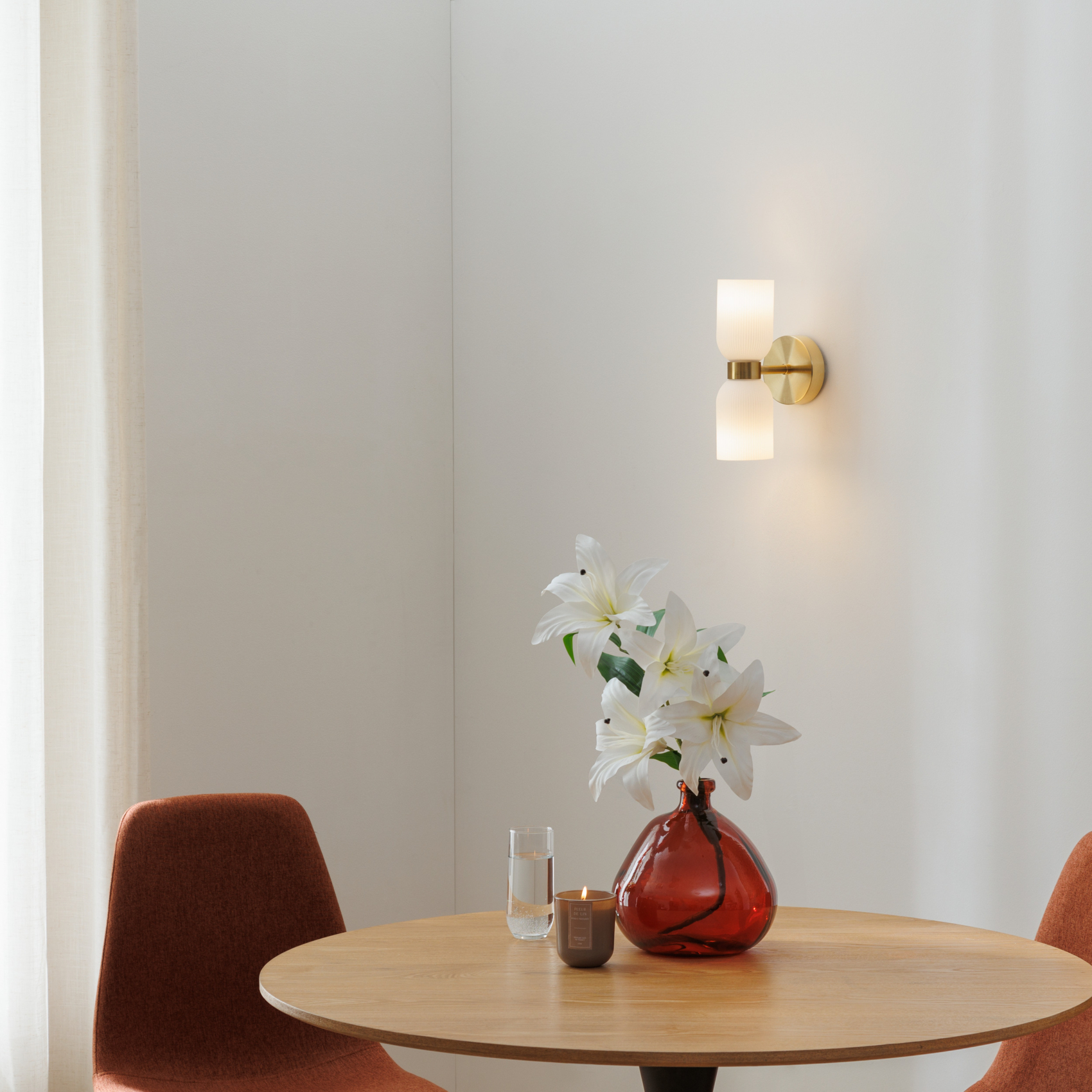 Applique murale double en verre strié — vue 5