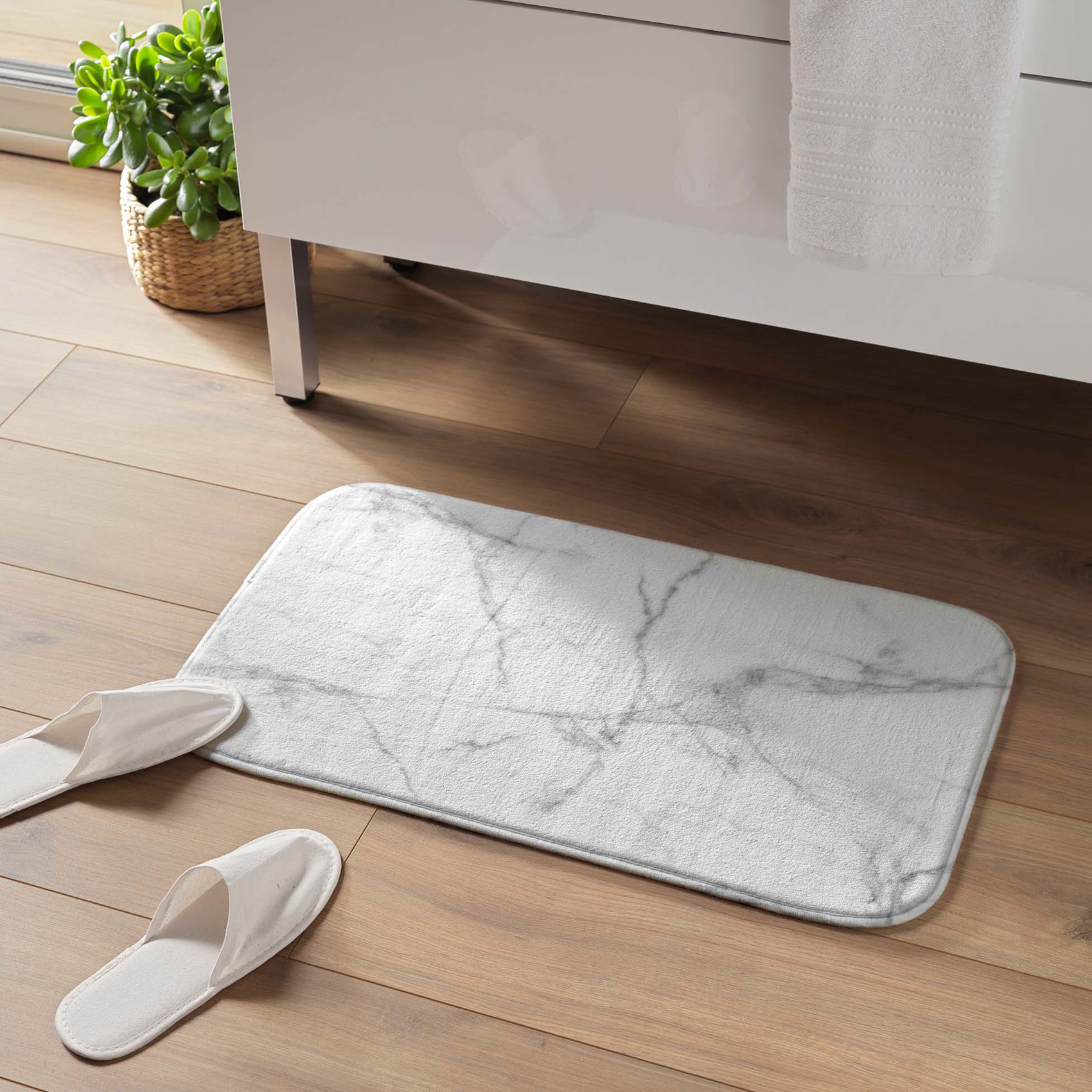 Tapis de bain  effet Marbre microfibre — vue 4