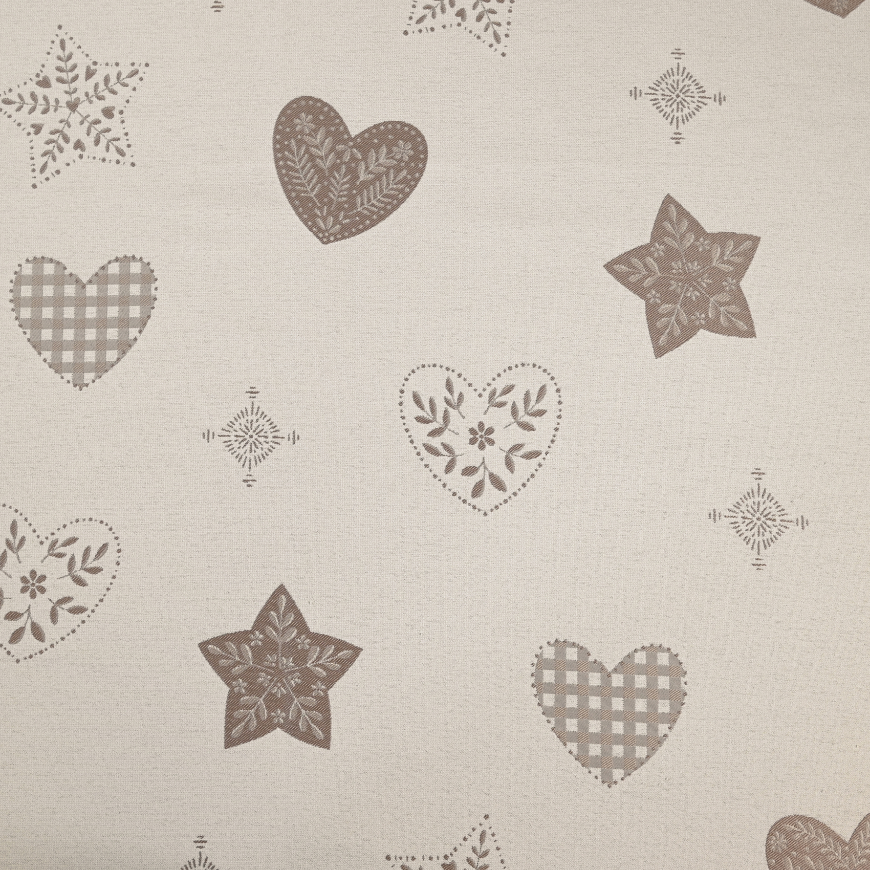 Tissu jacquard à motifs cœurs