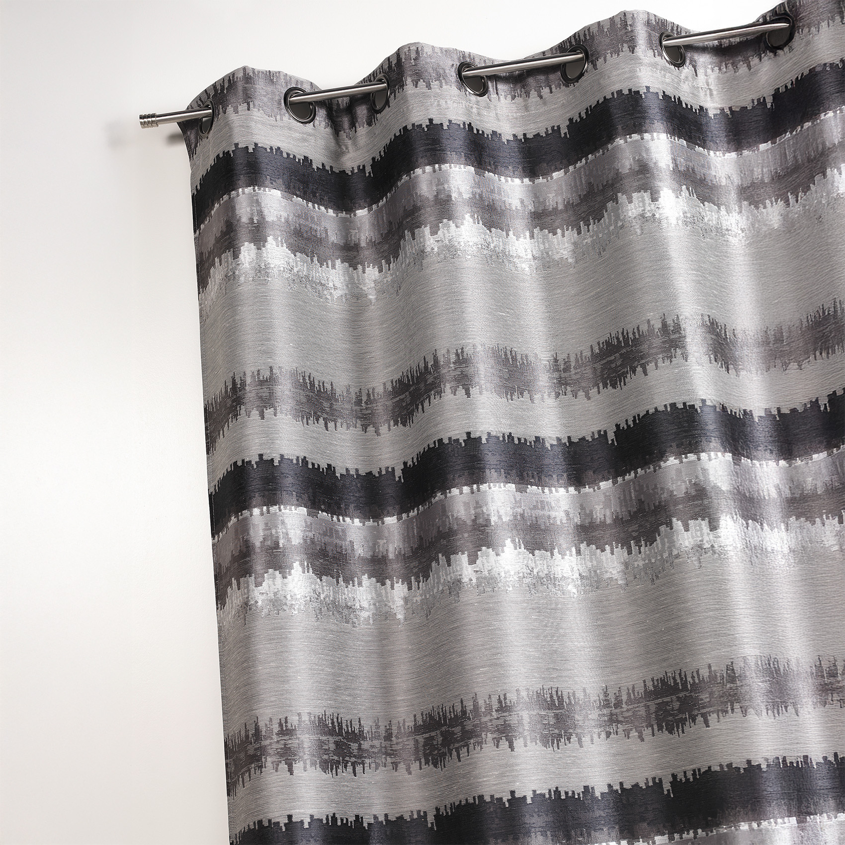 Rideau ethnique en jacquard à rayures horizontales — vue 3