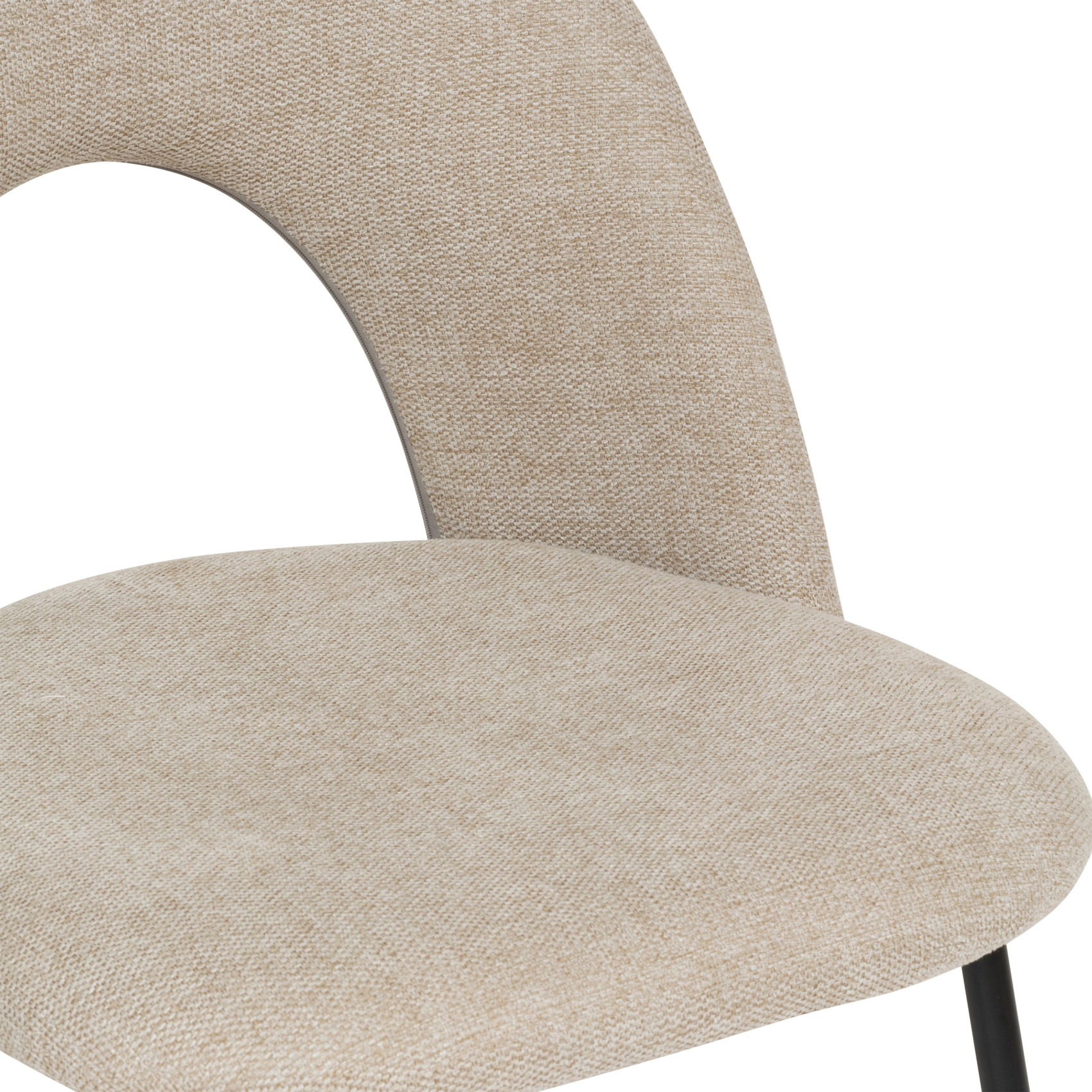 Chaise tissu avec dossier ajouré et pieds métal — vue 4