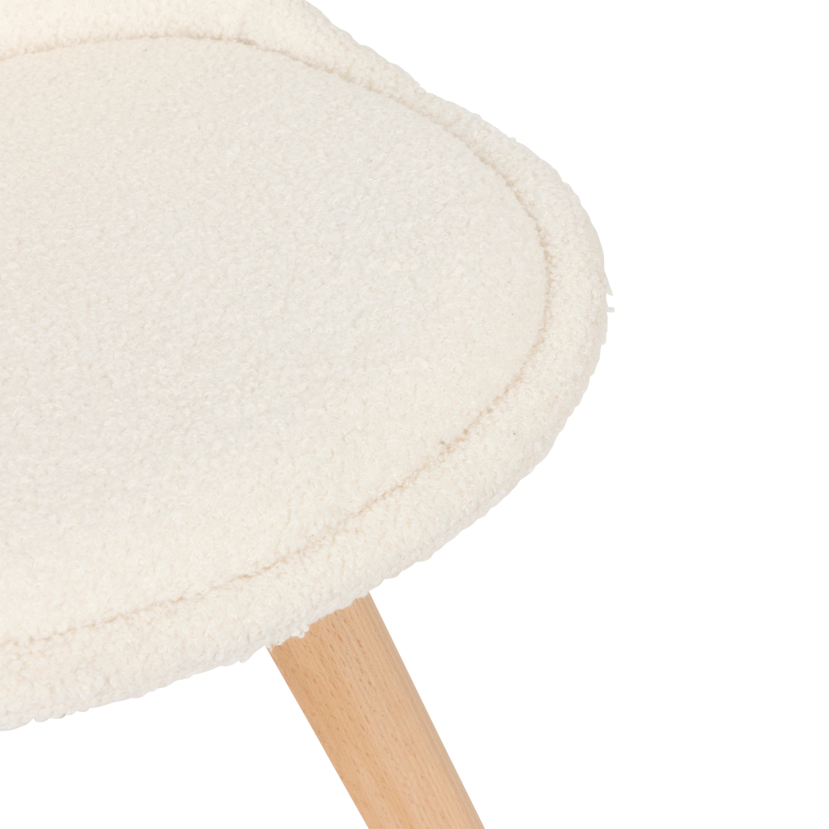 Chaise bouclette avec dossier arrondi — vue 3