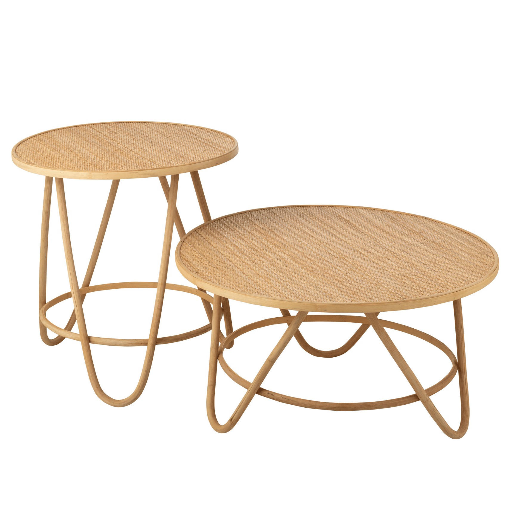 Table d'appoint en rotin large — vue 3