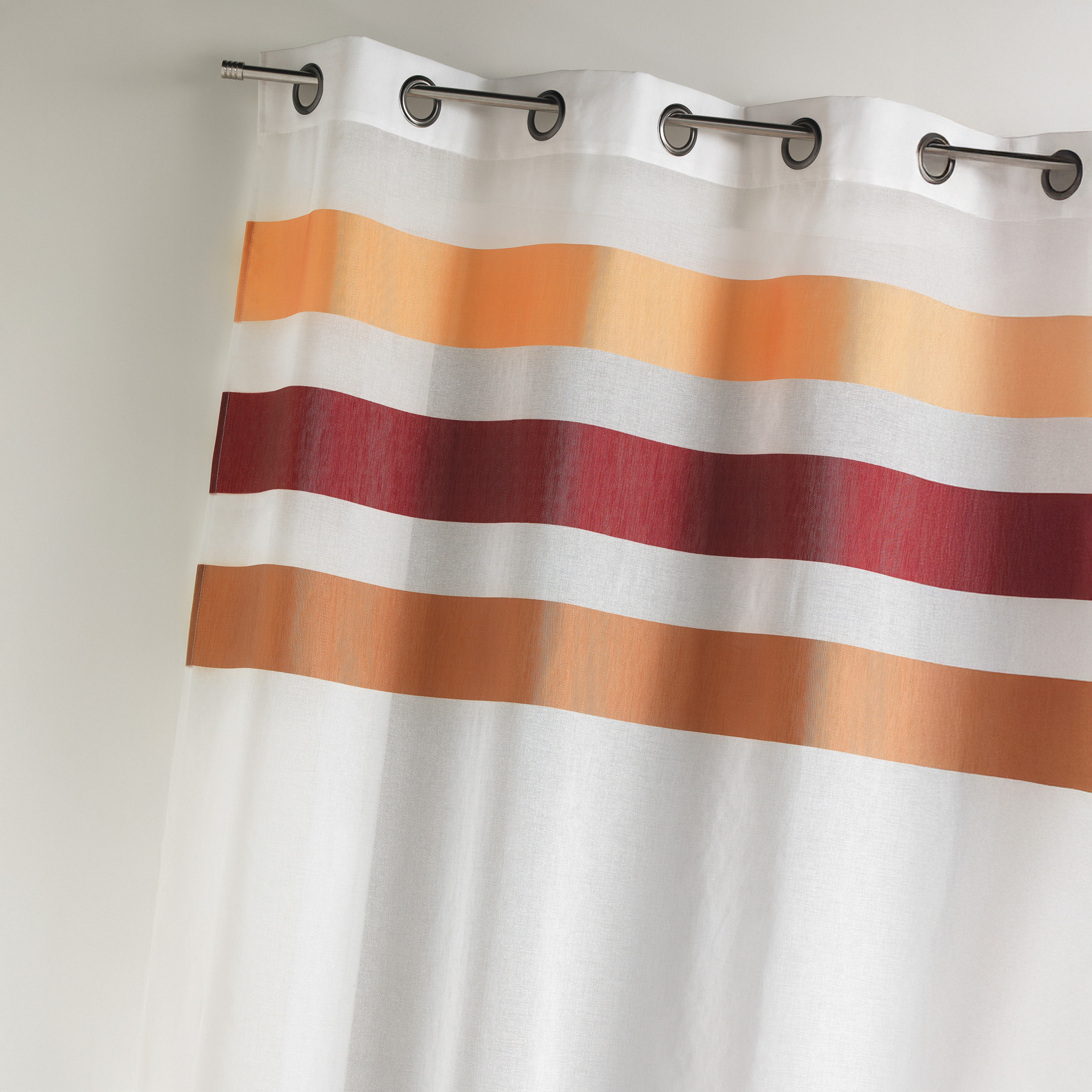 Voilage en étamine fantaisie à rayures horizontales — vue 3