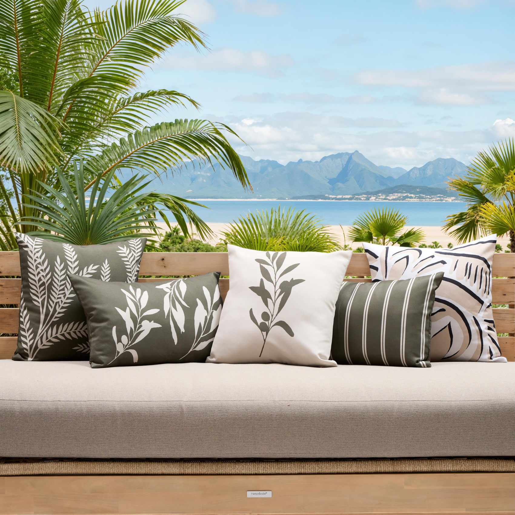 Housse de coussin extérieur motif végétal — vue 6