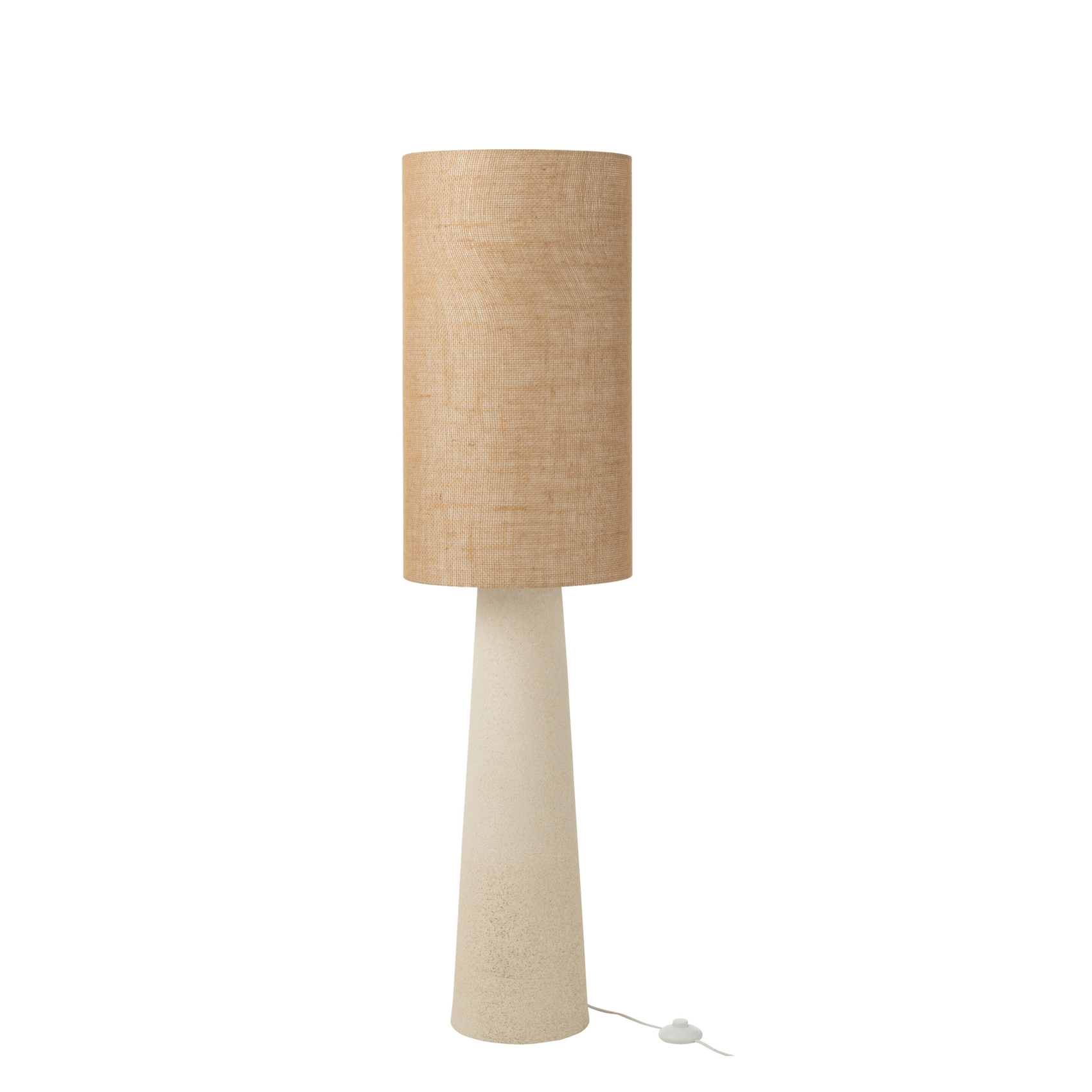 Lampadaire en jute et fibre de verre