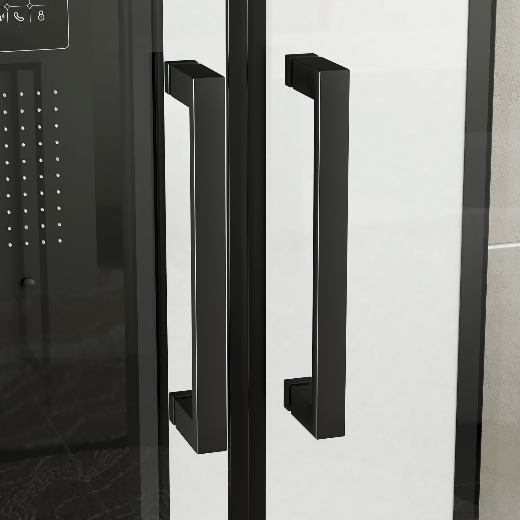 Cabine de douche hammam rectangulaire avec hydromassage — vue 6