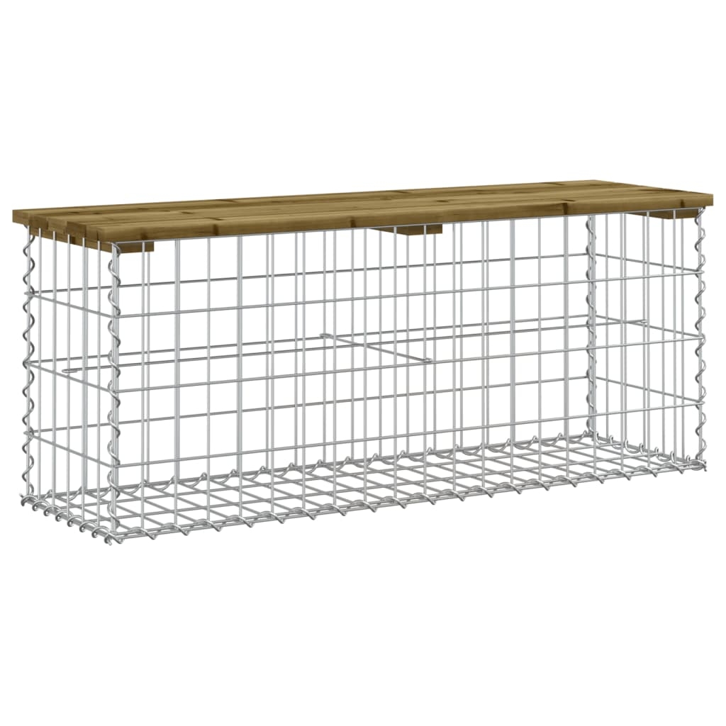 Banc de jardin gabion