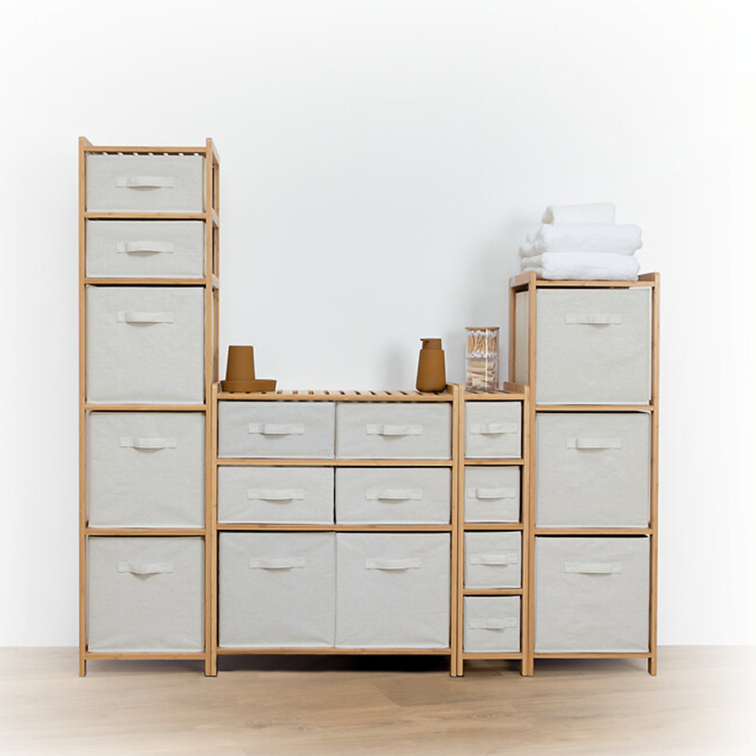 Etagère en Bambou 4 rangements — vue 4