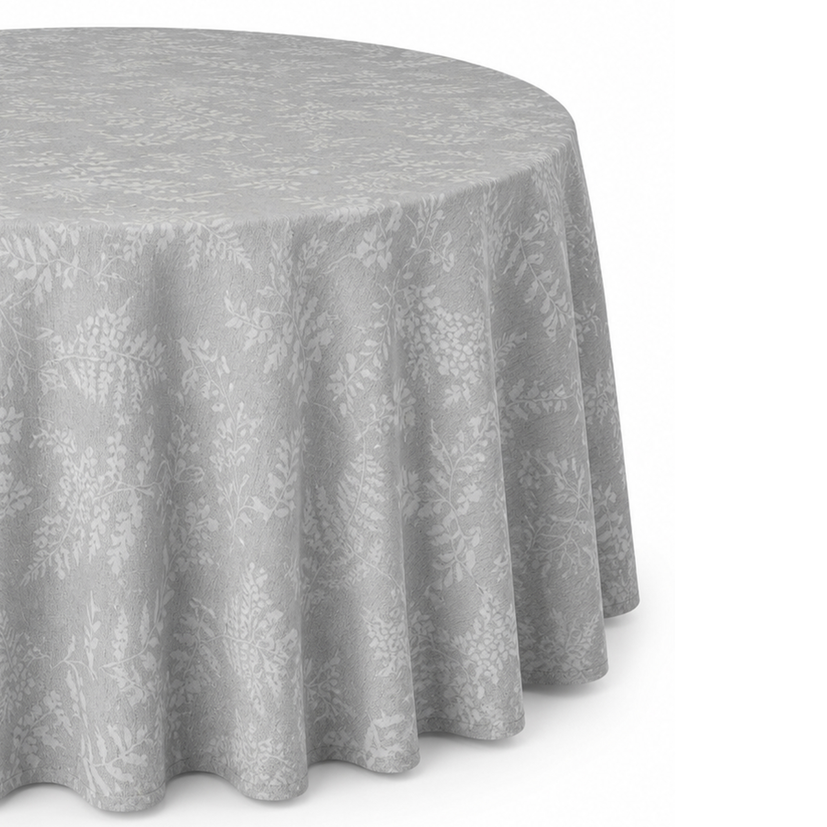 Nappe ronde en polycoton jacquard enduit anti-tache — vue 4